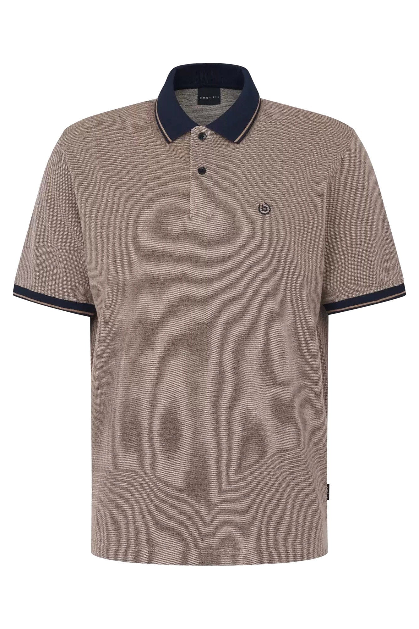 Polo Shirt with Tipping Detail - Taupe