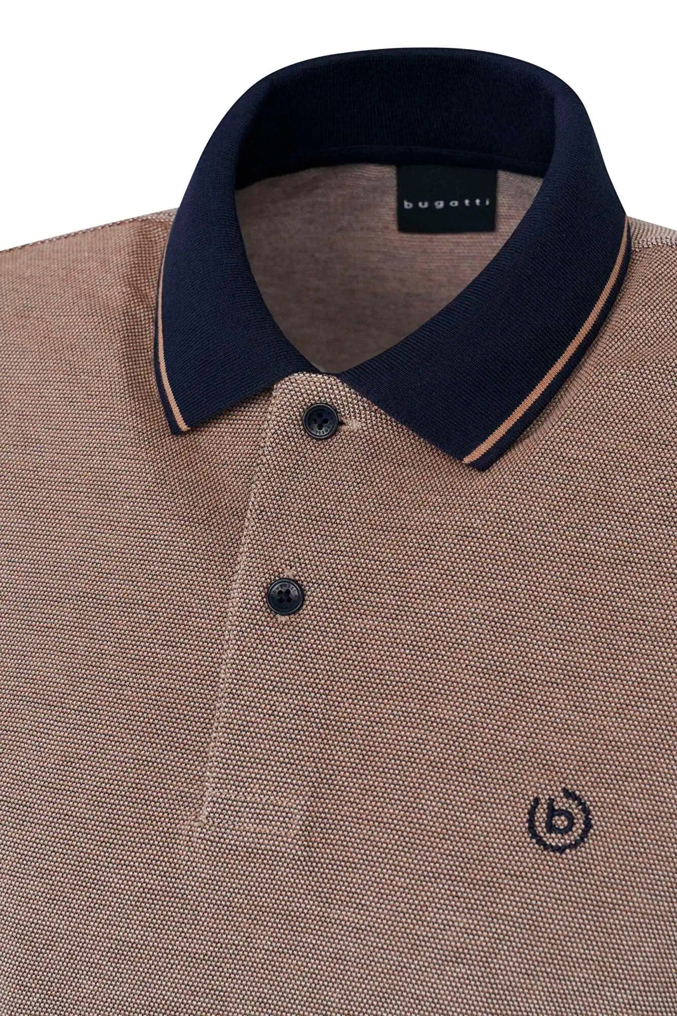 Polo Shirt with Tipping Detail - Taupe - Image 5