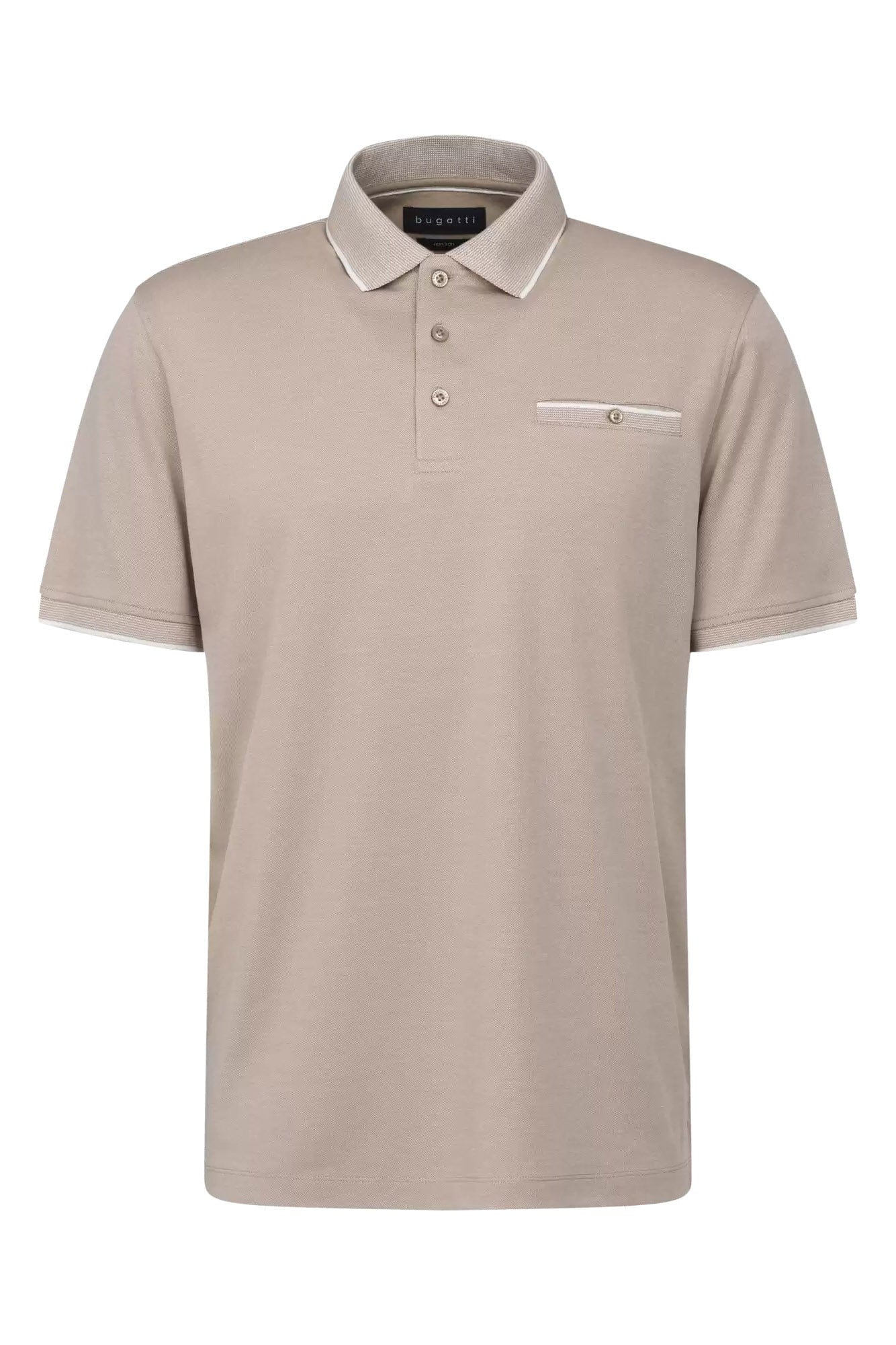 Polo Shirt with Tipping Detail - Taupe
