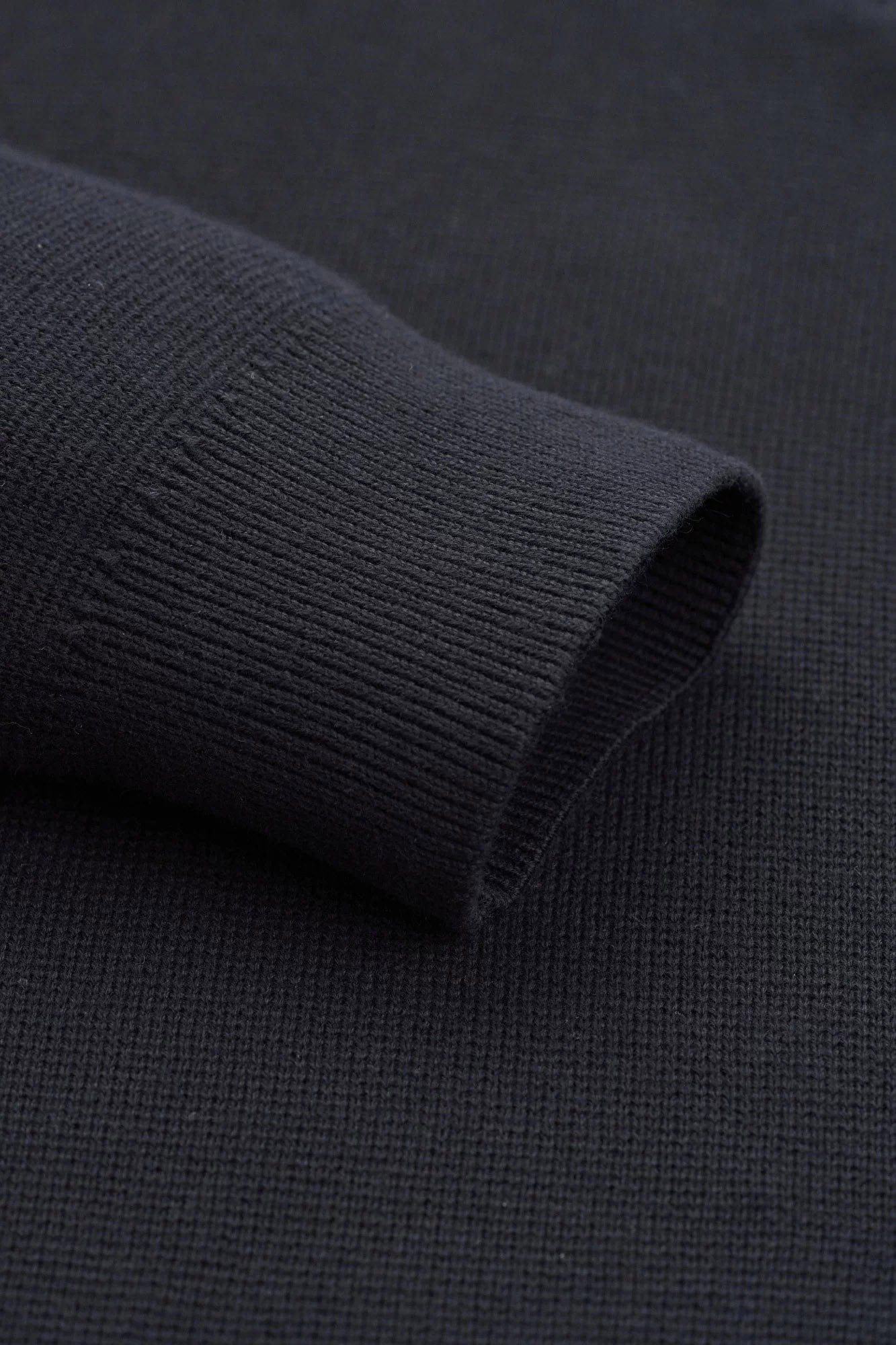 Quarter Zip Heavy Knit Jumper - Navy - Image 3