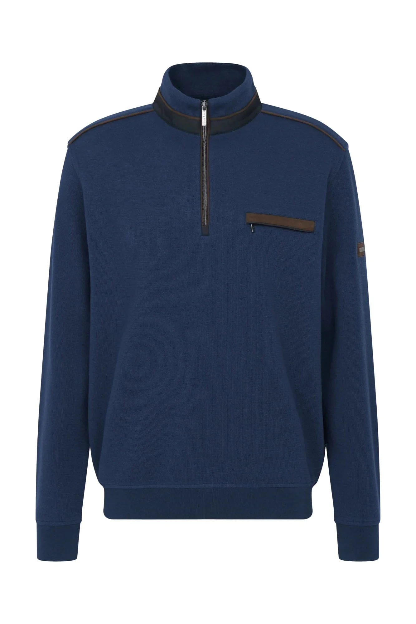 Quarter Zip Super Soft Sweatshirt - Mid Blue
