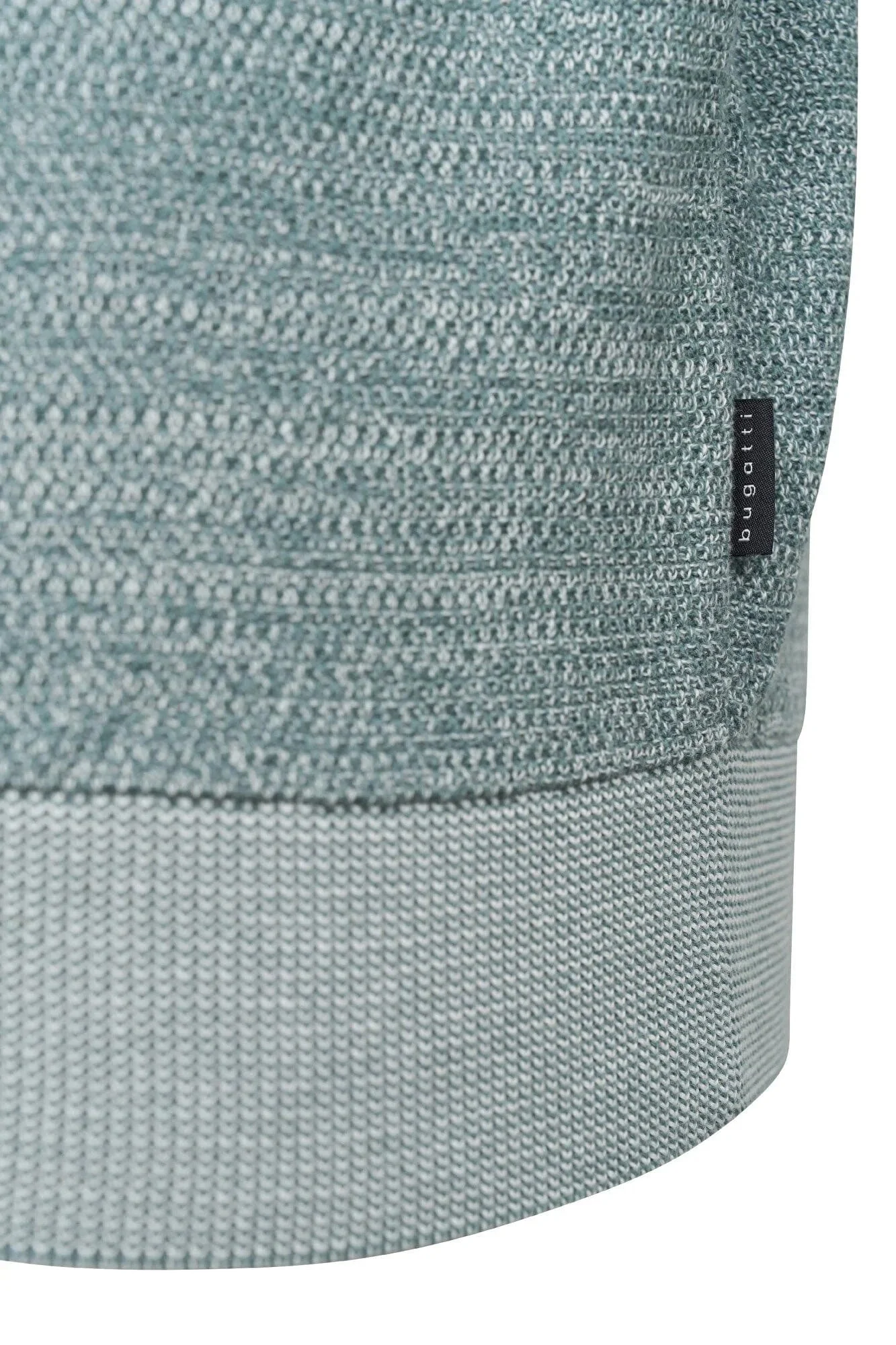 Quarter Zip Two-Tone Jumper - Green - Image 4