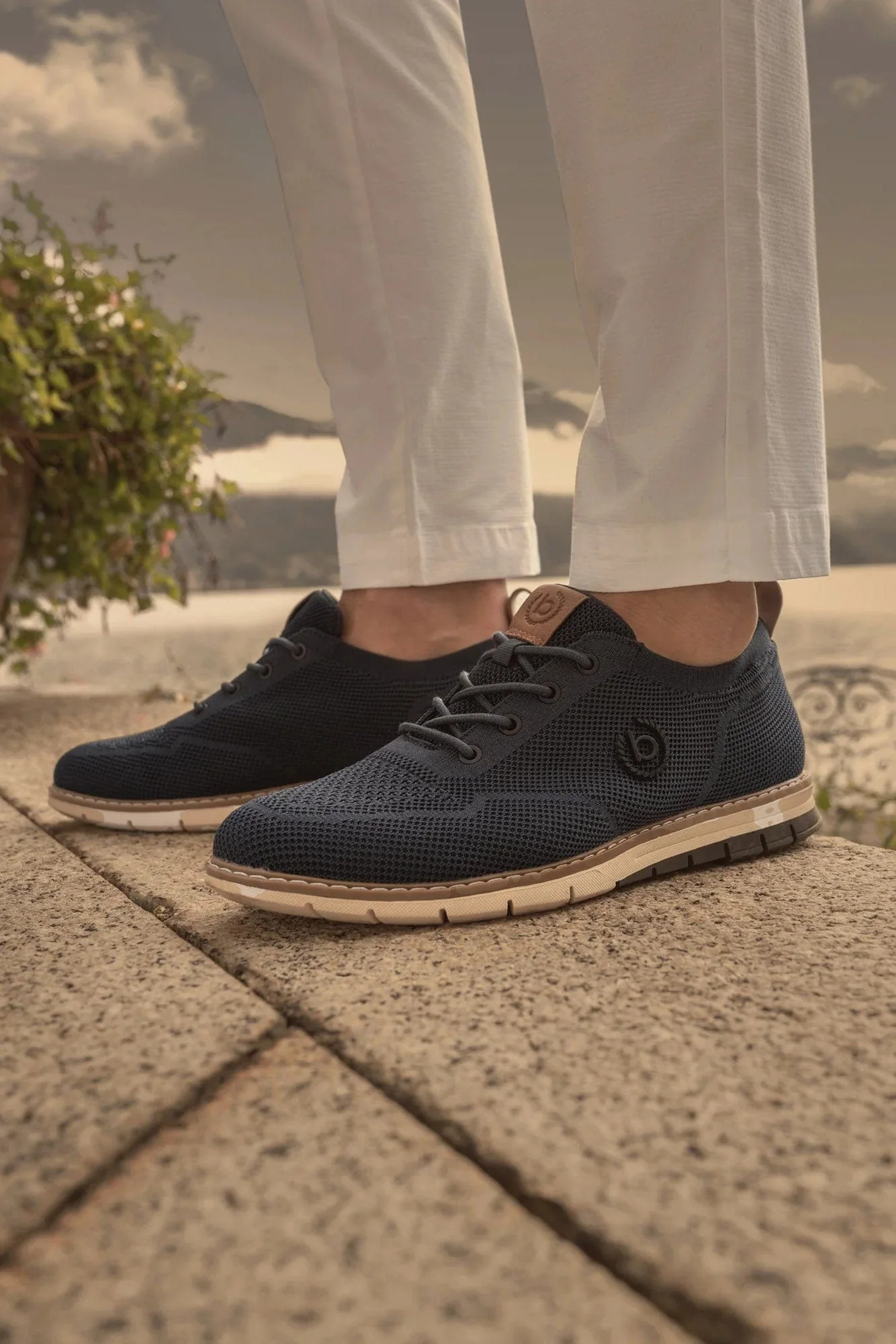 Sandman Breathable Knit Shoes - Dark Blue - Image 2