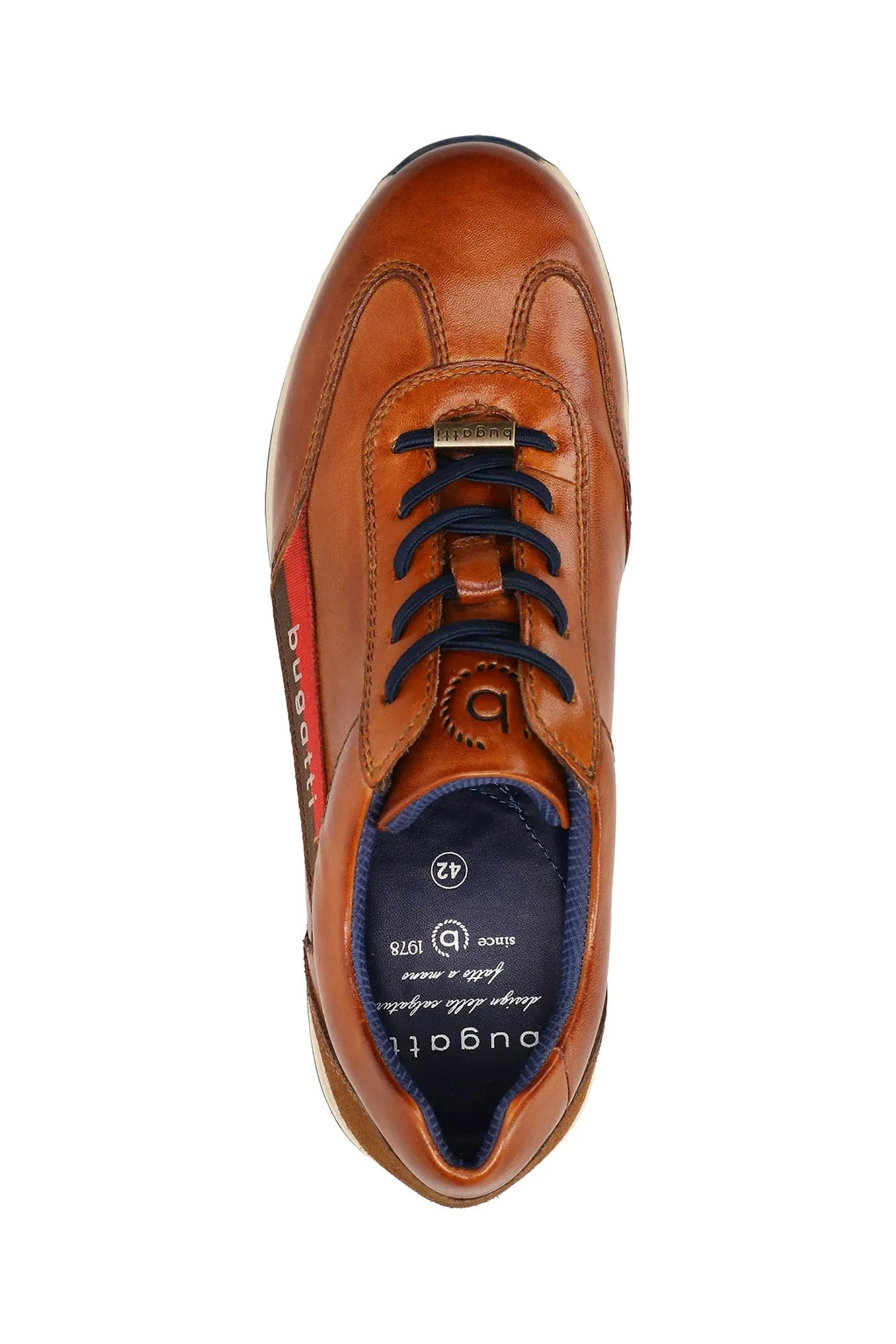 Thorello Leather Trainers - Cognac - Image 6