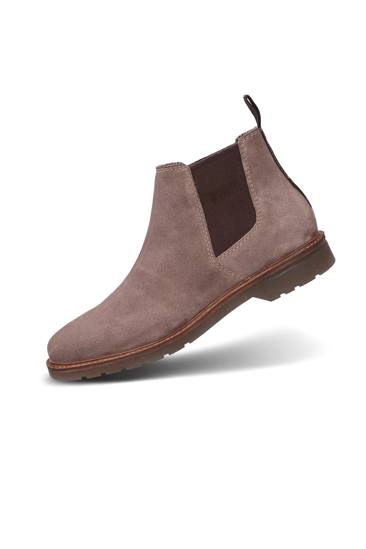 Zeli Suede Chelsea Boots - Taupe - Image 5