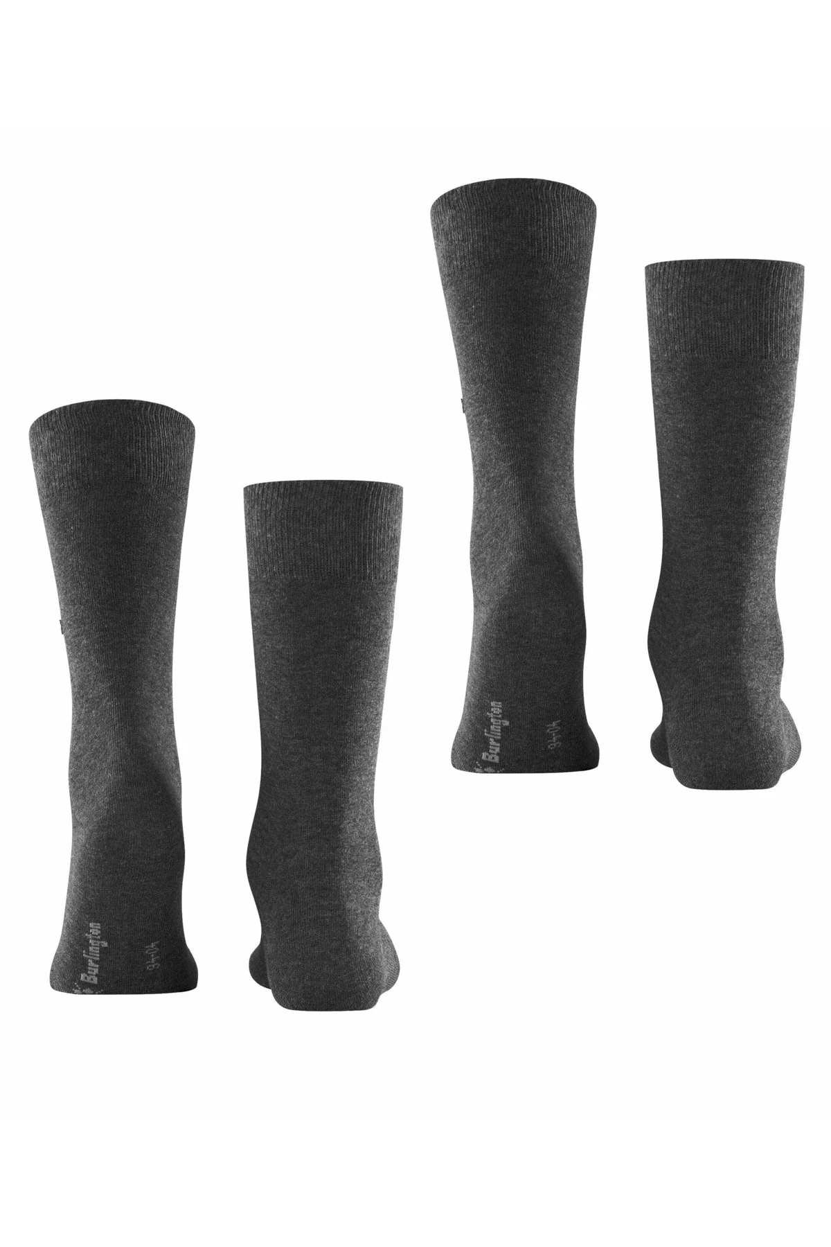 Everyday 2 Pack Socks - Anthracite Melange - Image 3