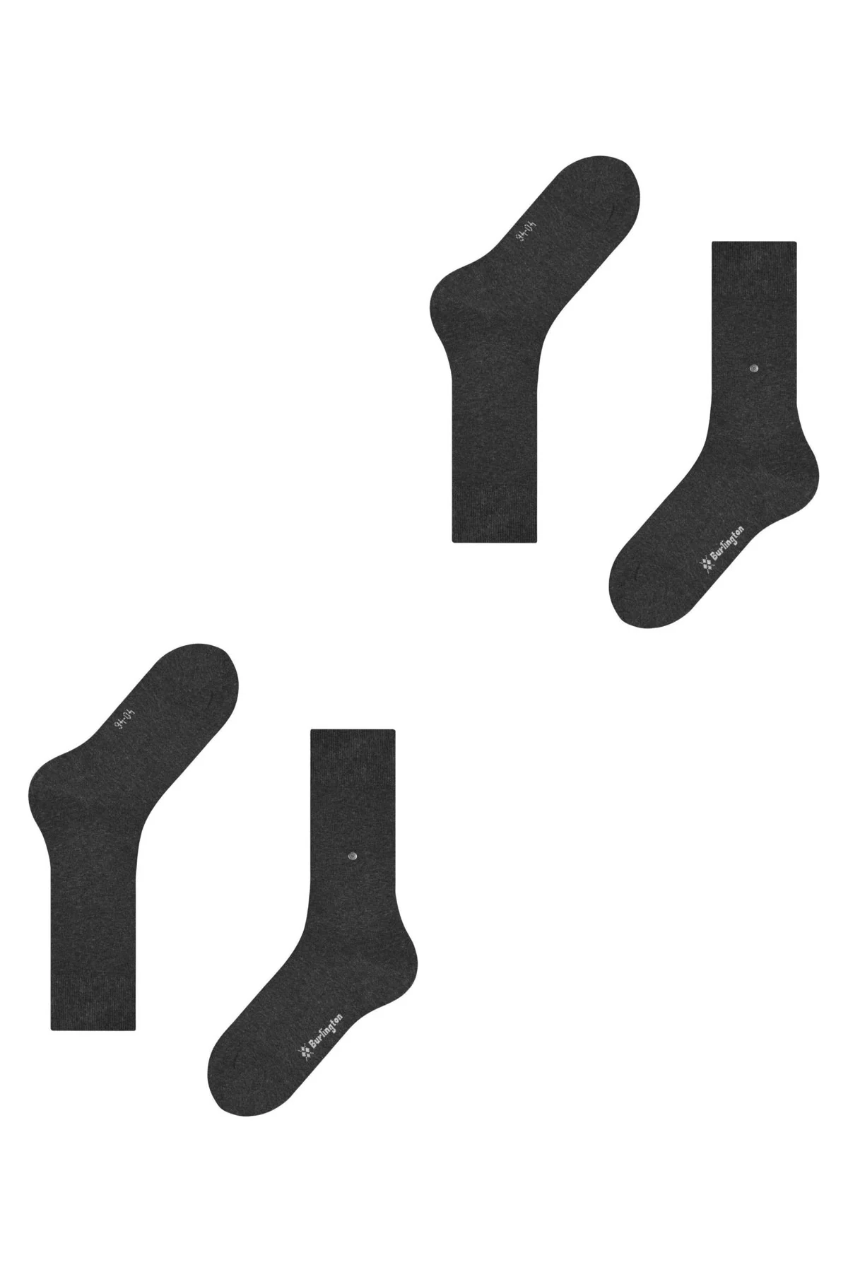 Everyday 2 Pack Socks - Anthracite Melange - Image 4