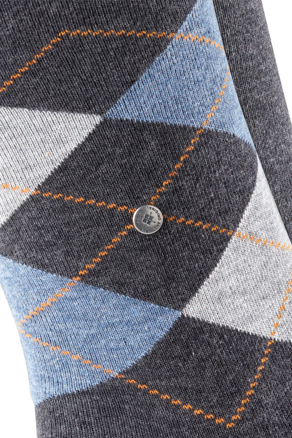 Everyday Argyle/Plain 2 Pack Socks - Anthracite Melange - Image 5