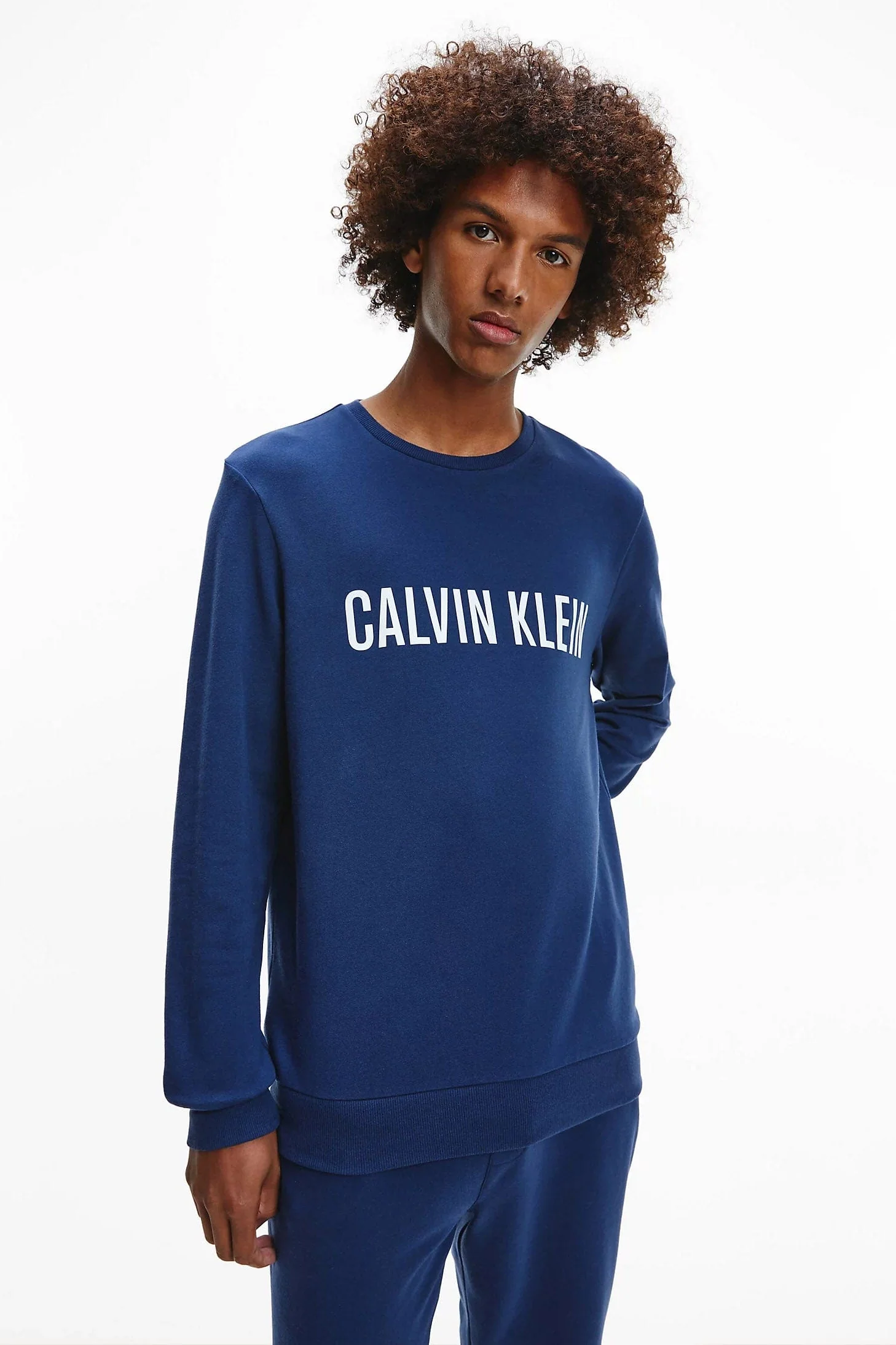 Intense Power Long Sleeve Sweatshirt - Blue Shadow/W White - Image 2
