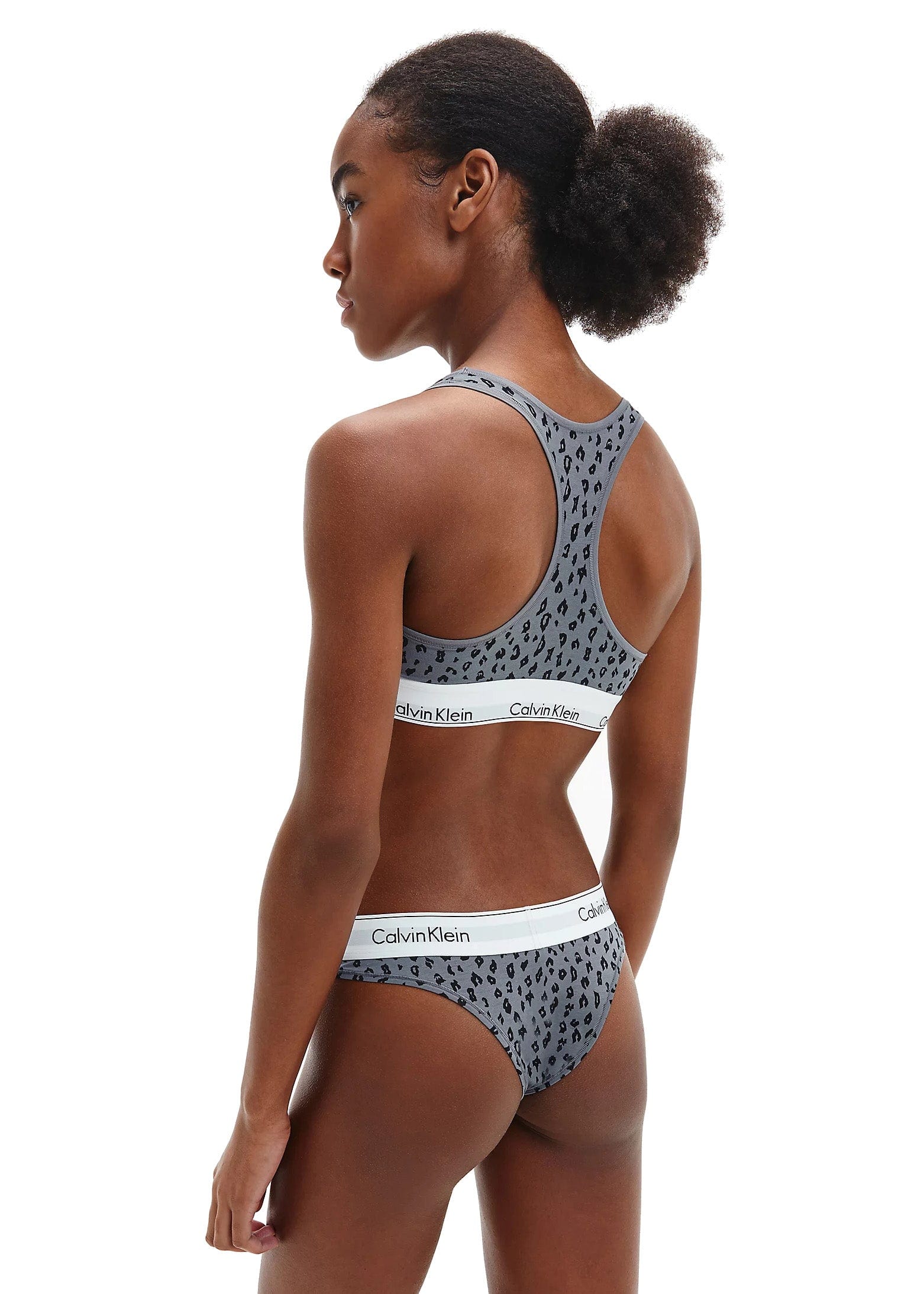 Modern Cotton Bralette - Savannah Cheetah/Pewter - Image 3