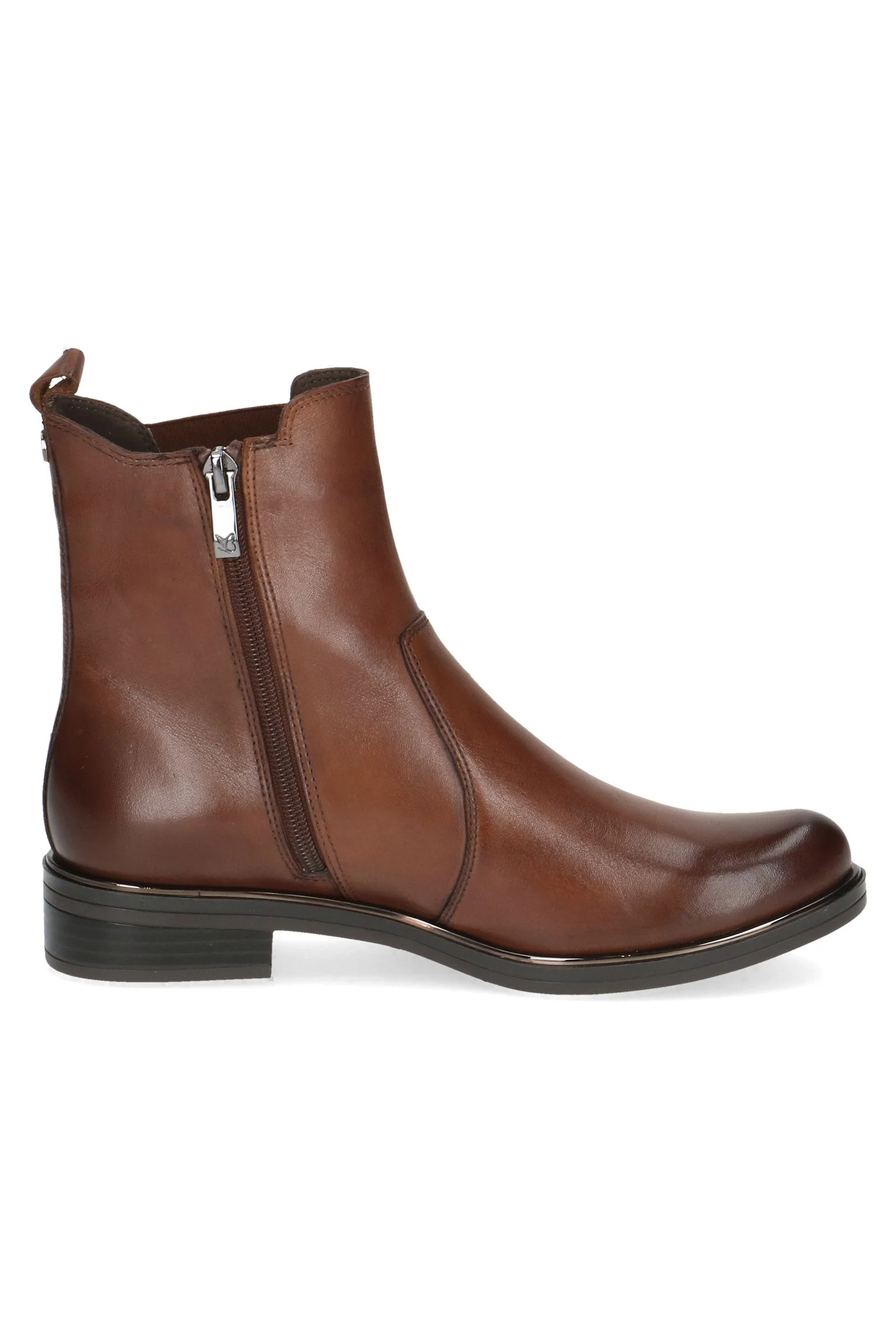 Chelsea Leather Ankle Boots - Cognac Nappa - Image 2