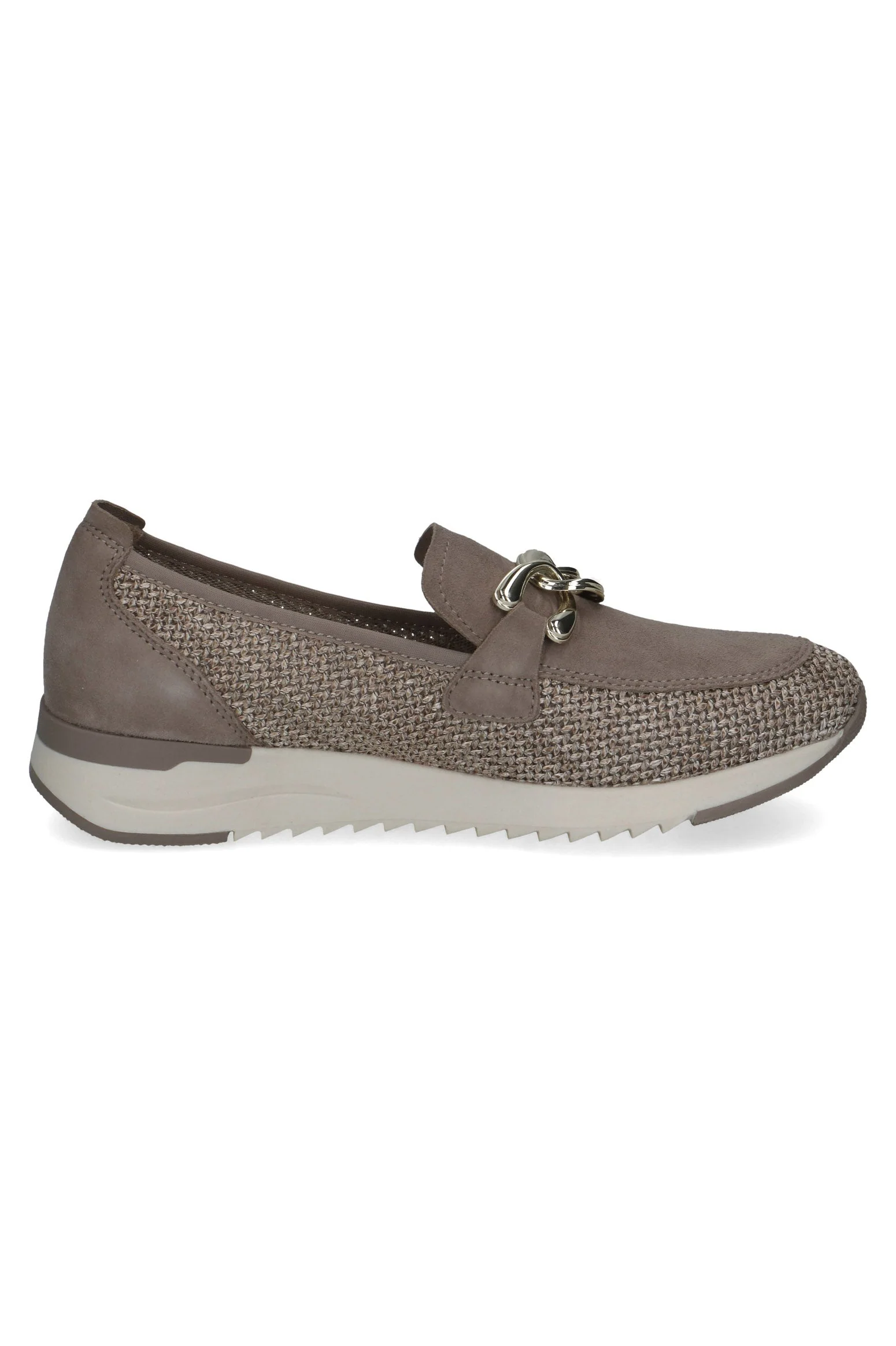 Flatform Buckle Detail Woven Loafers - Mud Comb - Image 2