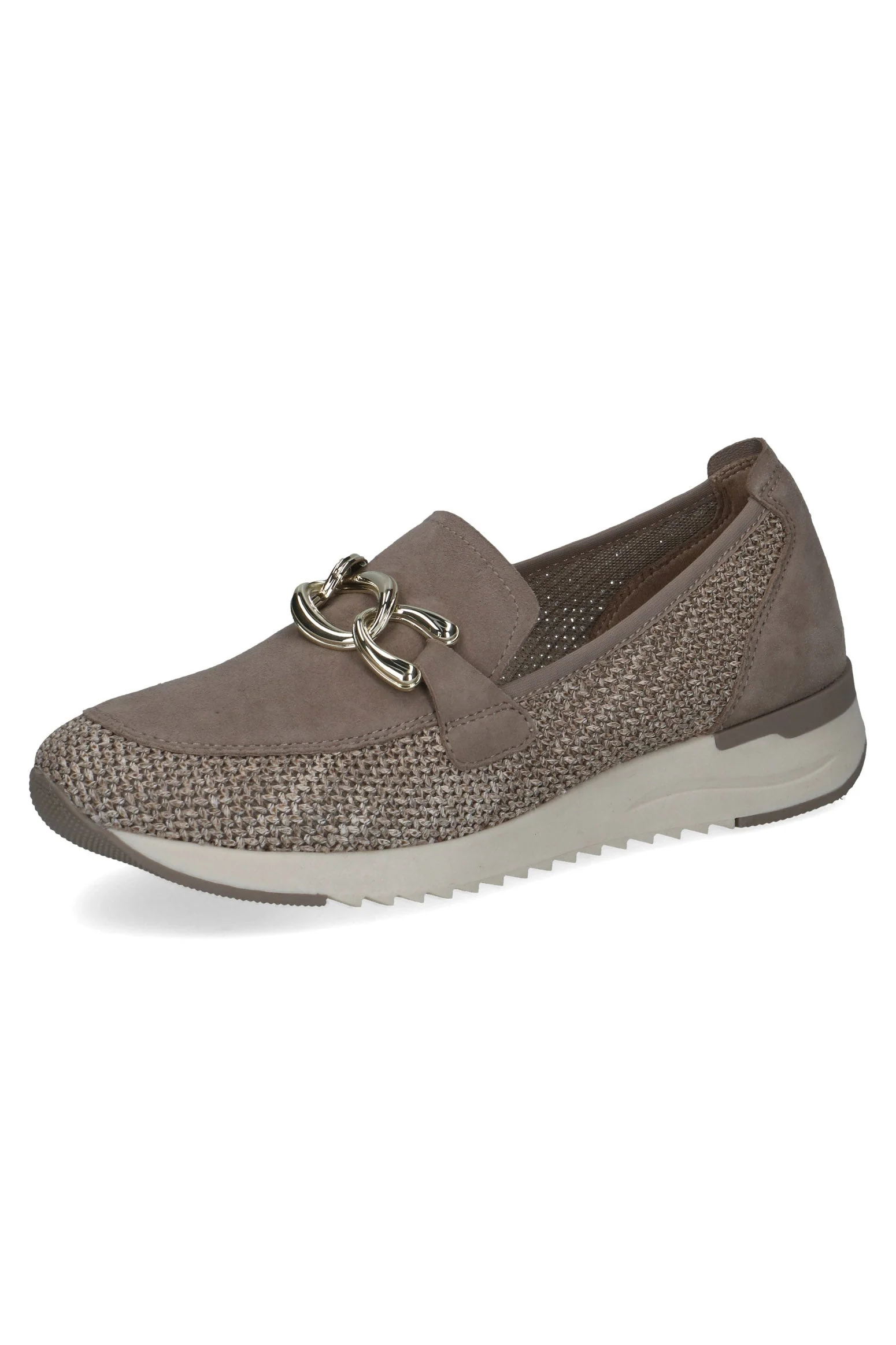 Flatform Buckle Detail Woven Loafers - Mud Comb - Image 3
