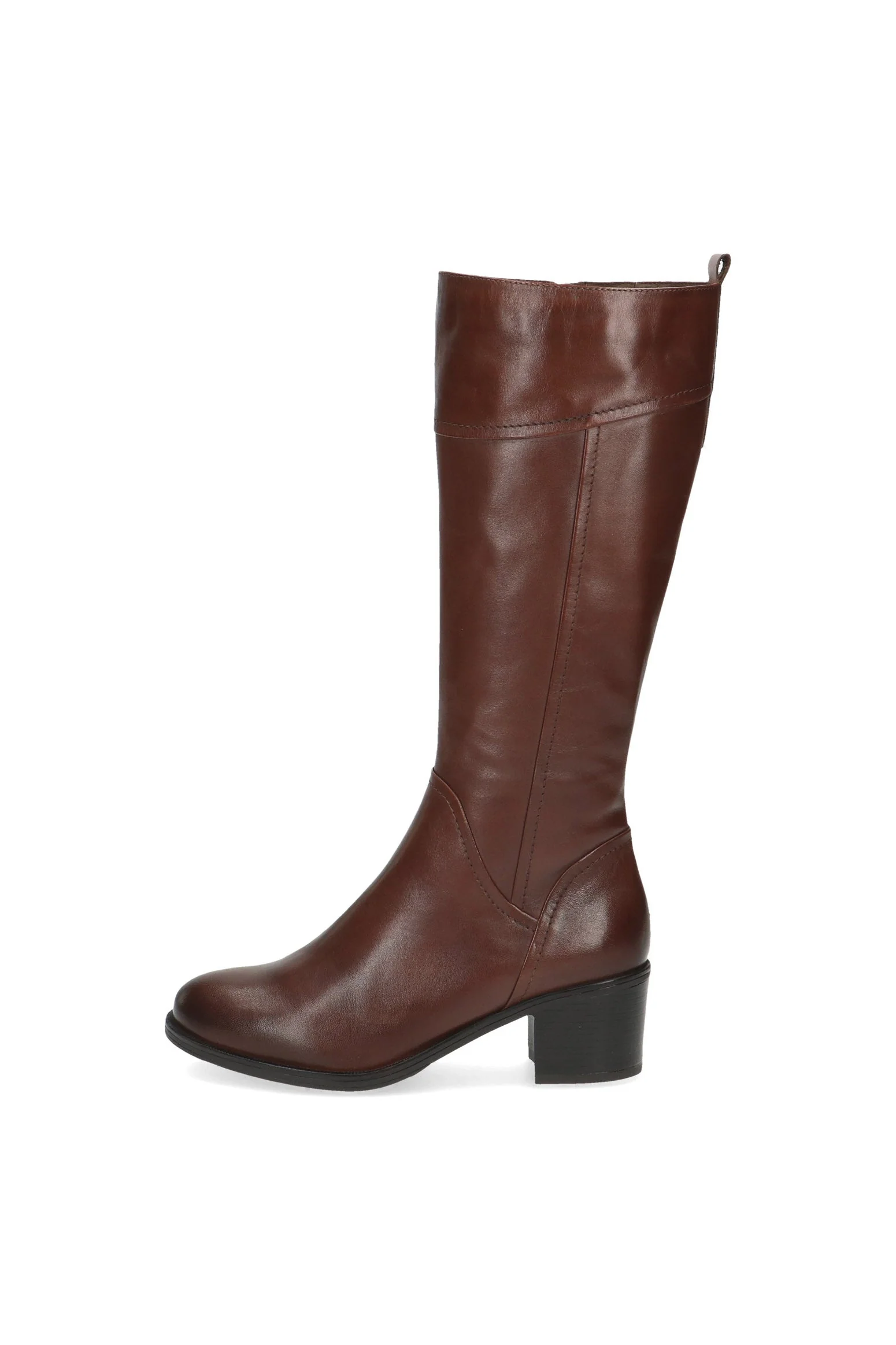 Knee High Leather Boots - Cognac Nappa