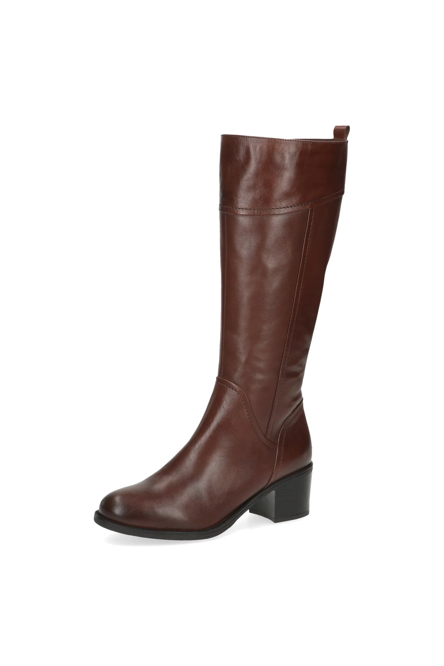 Knee High Leather Boots - Cognac Nappa - Image 4