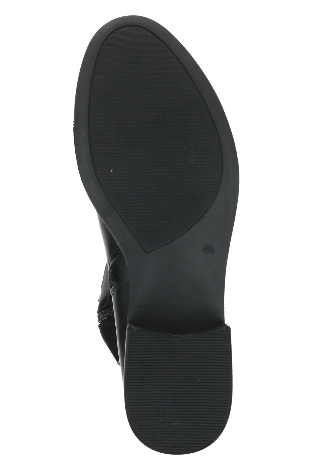 Leather and Stretch Suede Knee High Boots - Black Comb - Image 7