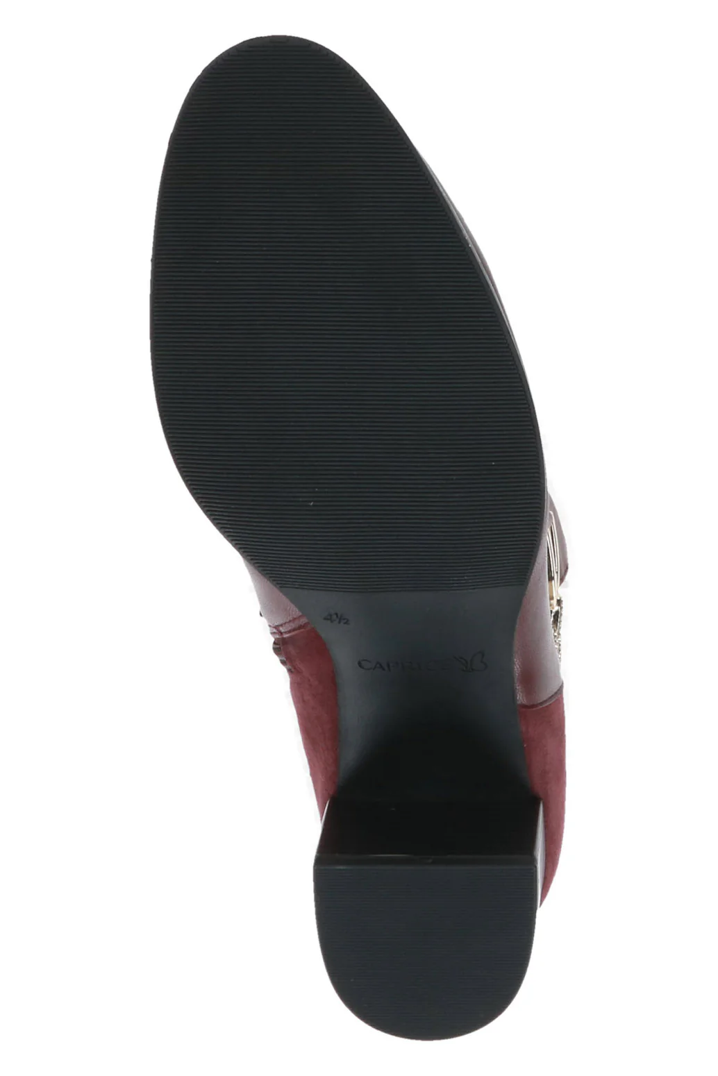 Leather Antishock Block Heel Boots - Bordeaux Comb - Image 5