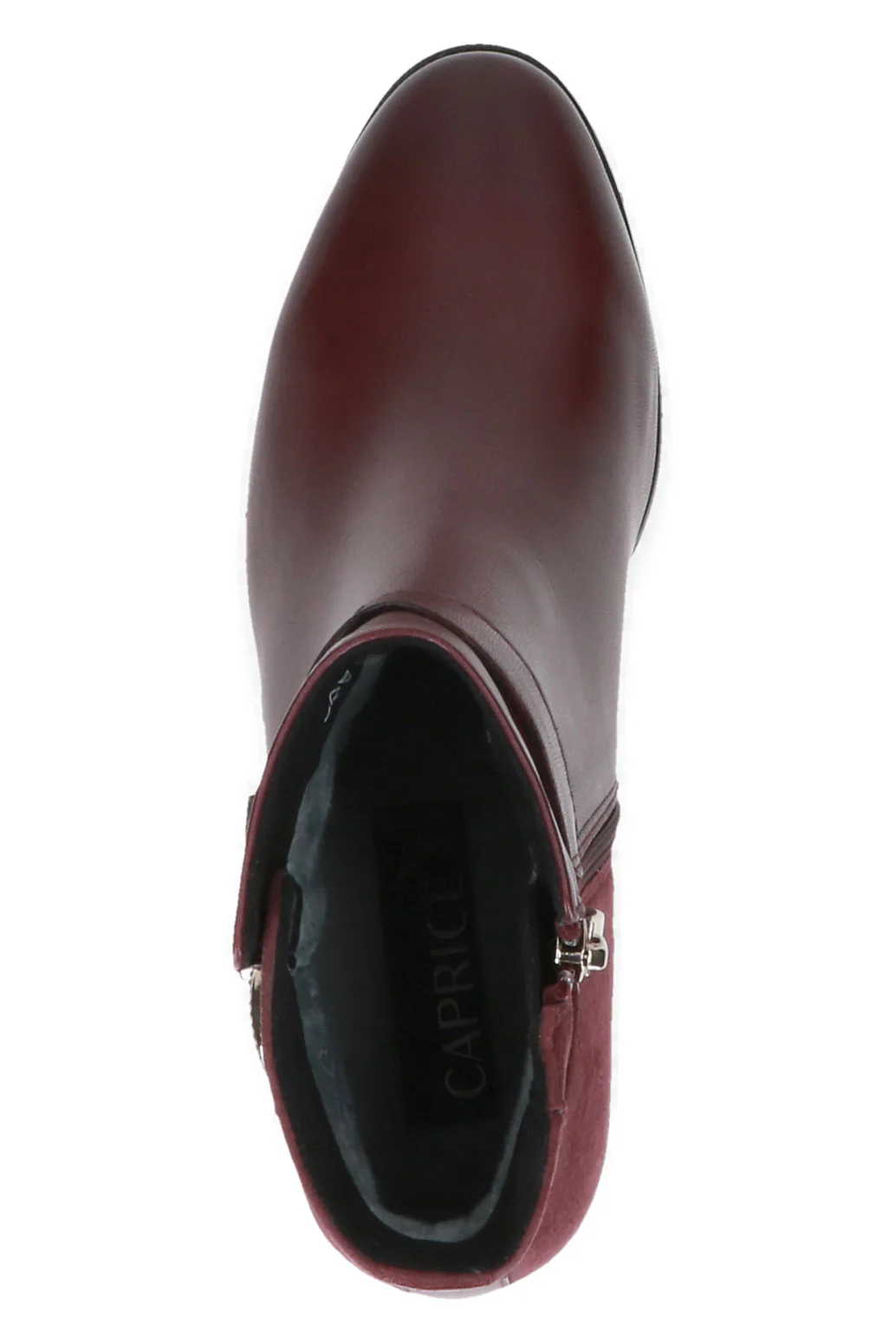 Leather Antishock Block Heel Boots - Bordeaux Comb - Image 6