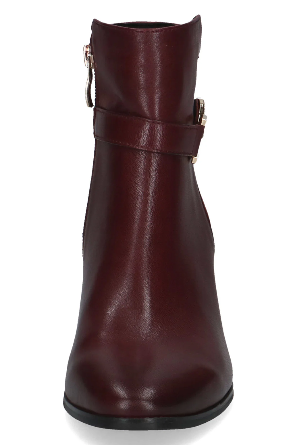 Leather Antishock Block Heel Boots - Bordeaux Comb - Image 7