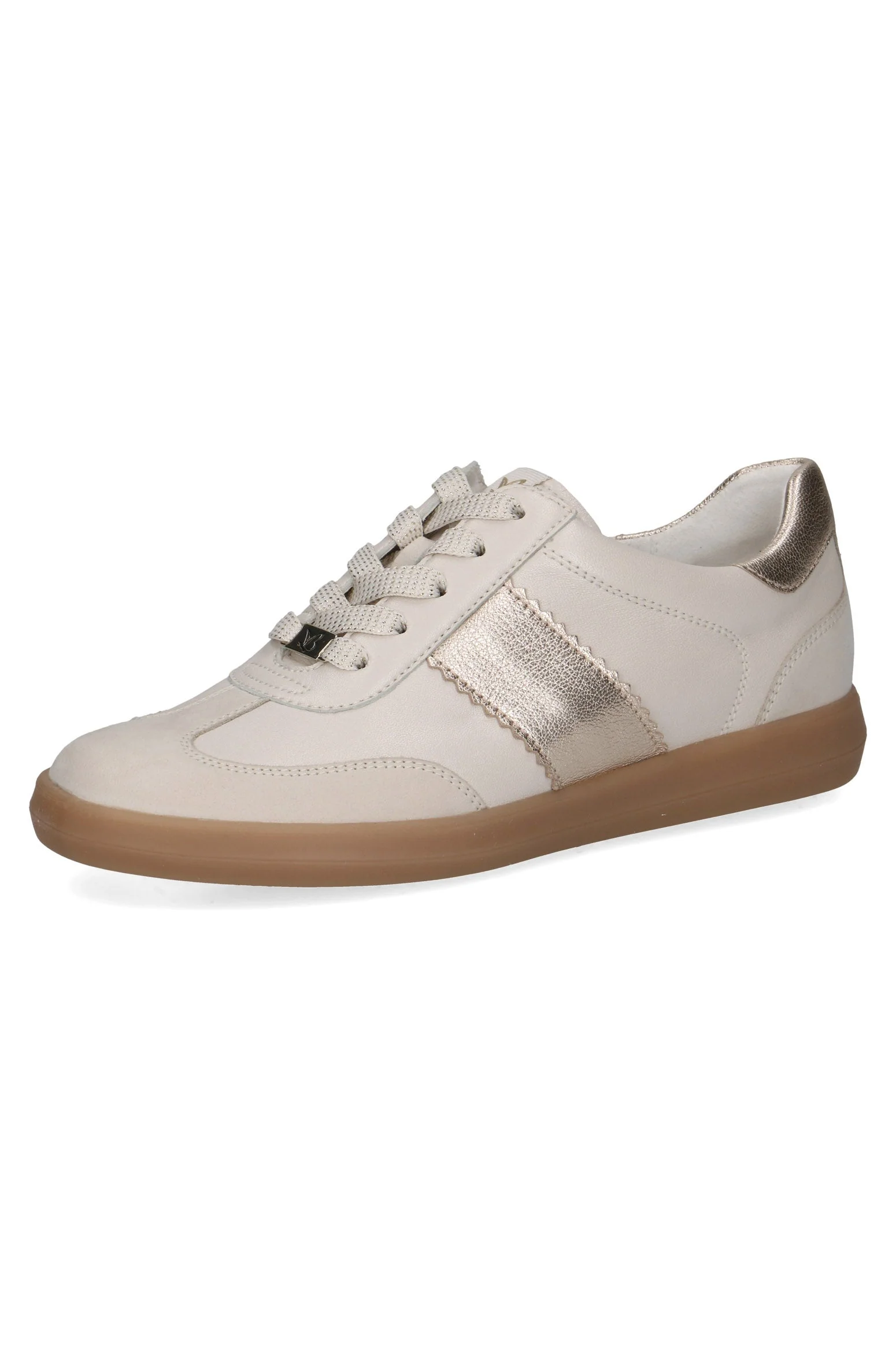 Leather Contrast Trainers - Snow Comb - Image 3