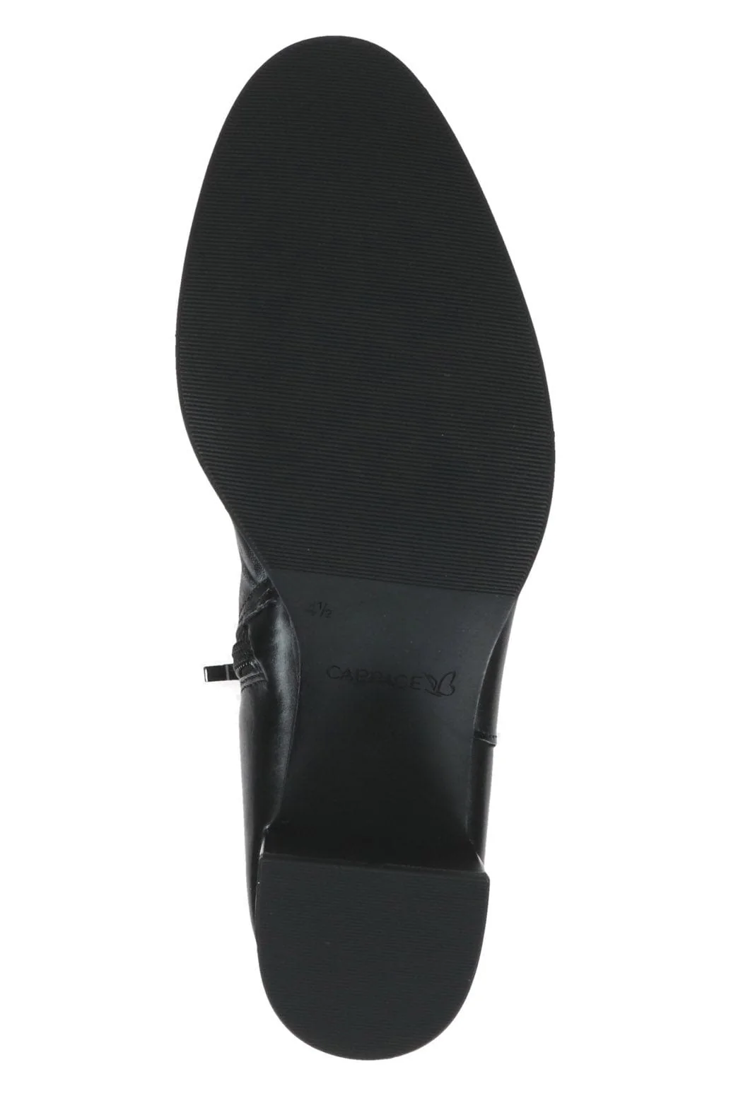 Leather Knee High Block Heel Boots - Black Nappa - Image 7