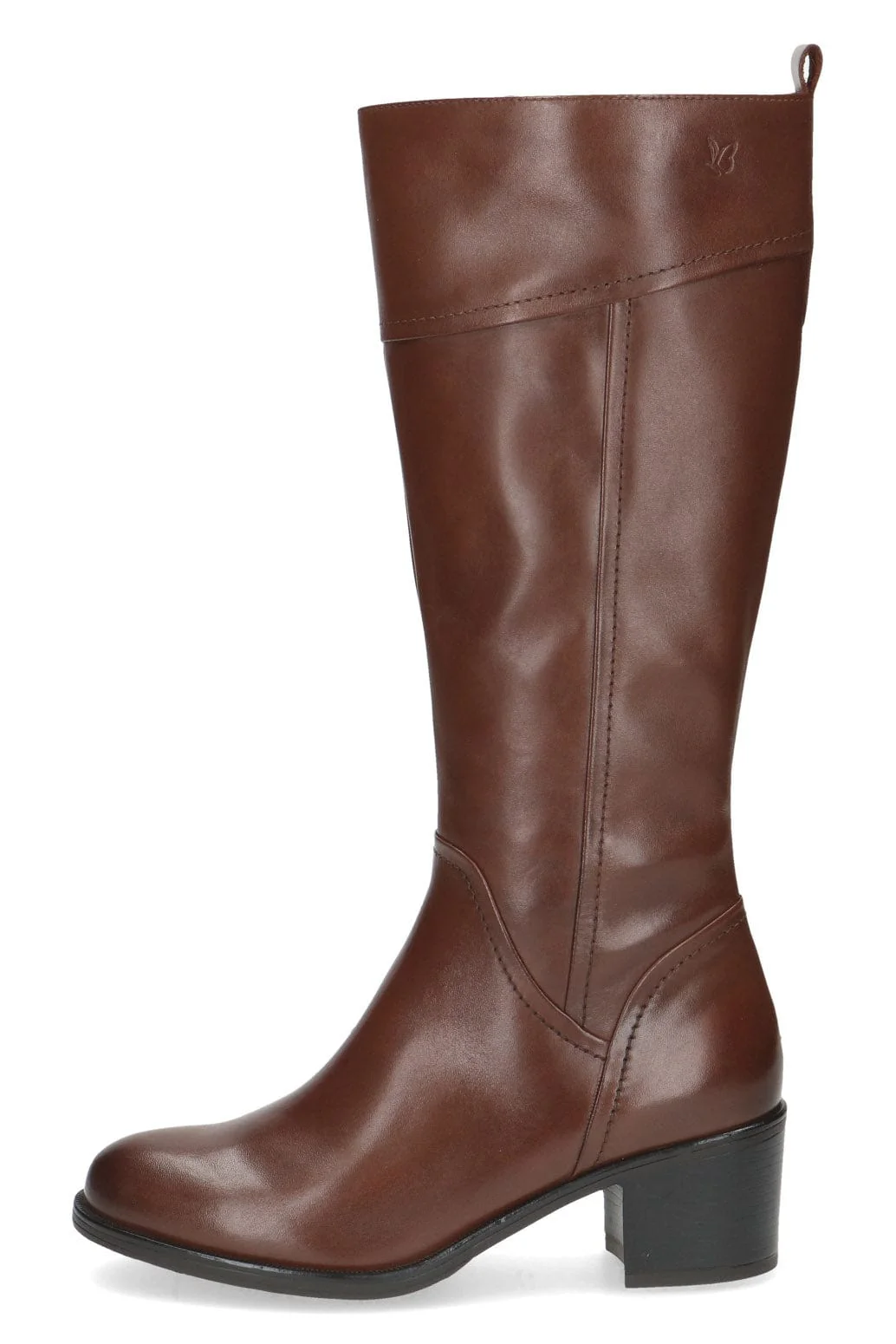 Leather Knee High Boots - Cognac Nappa