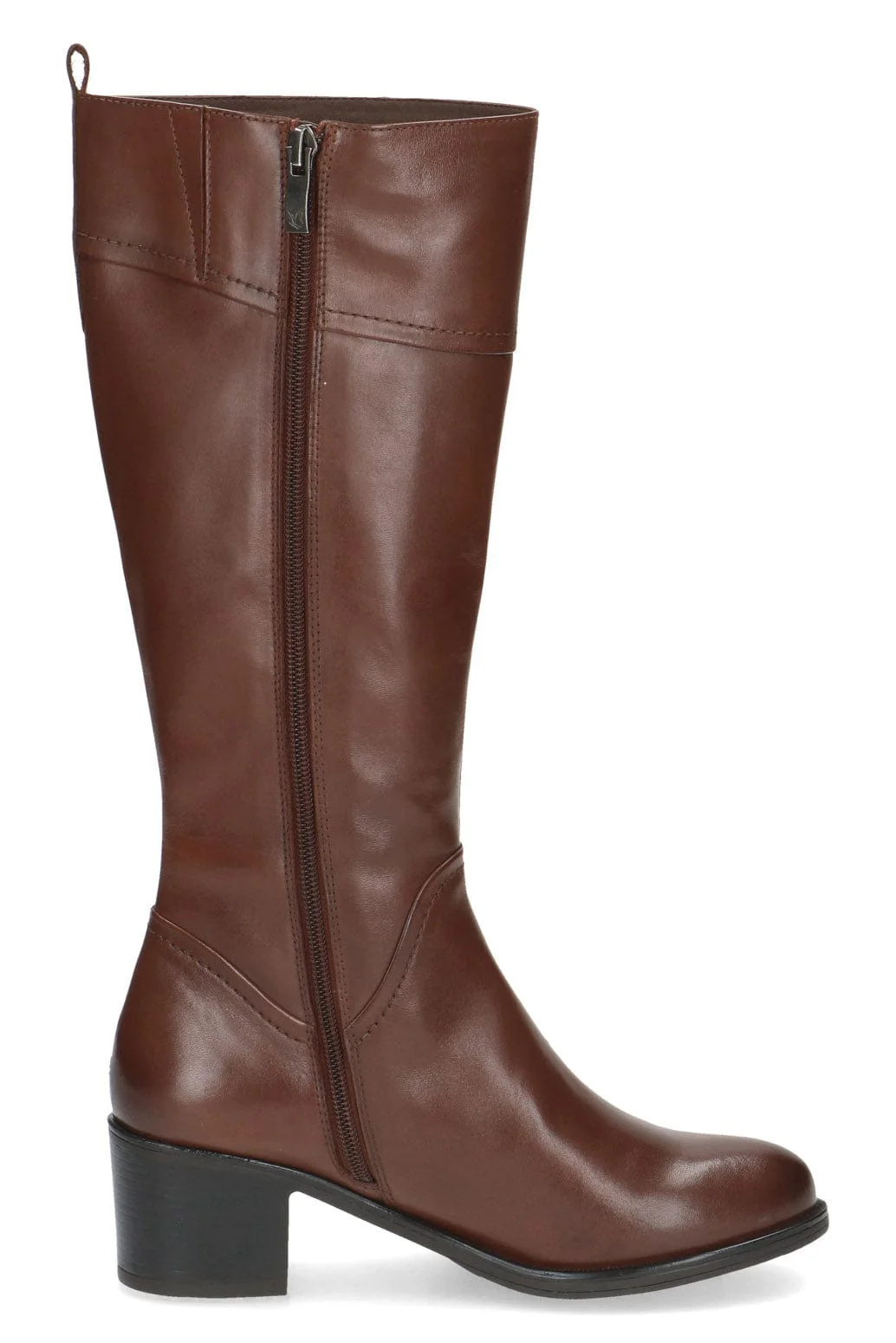 Leather Knee High Boots - Cognac Nappa - Image 3