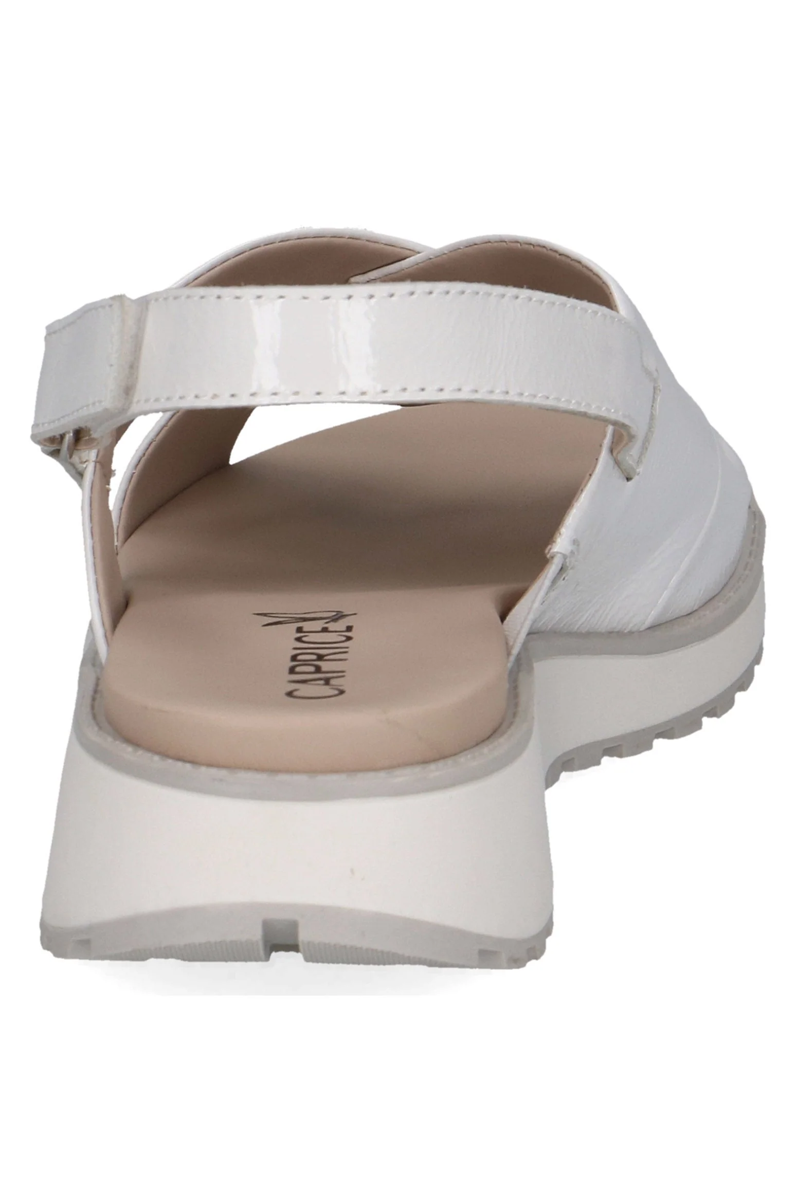 Leather Sling Back Sandals - White Naplak - Image 5