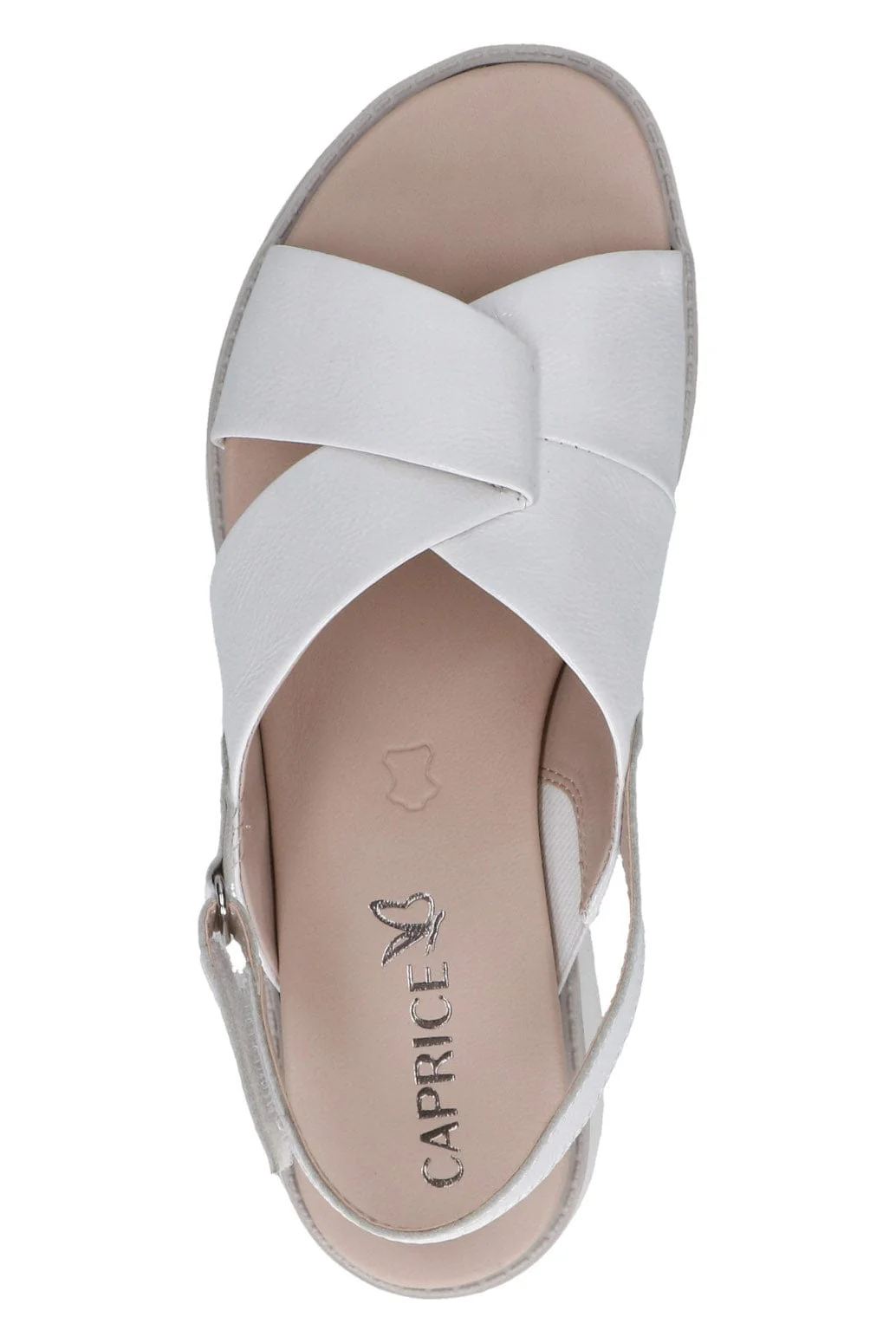 Leather Sling Back Sandals - White Naplak - Image 6