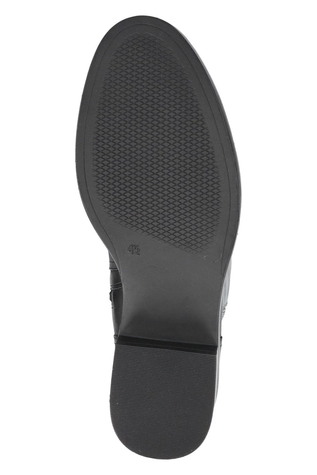 Leather Stretch Back Knee Boots - Black Comb - Image 6