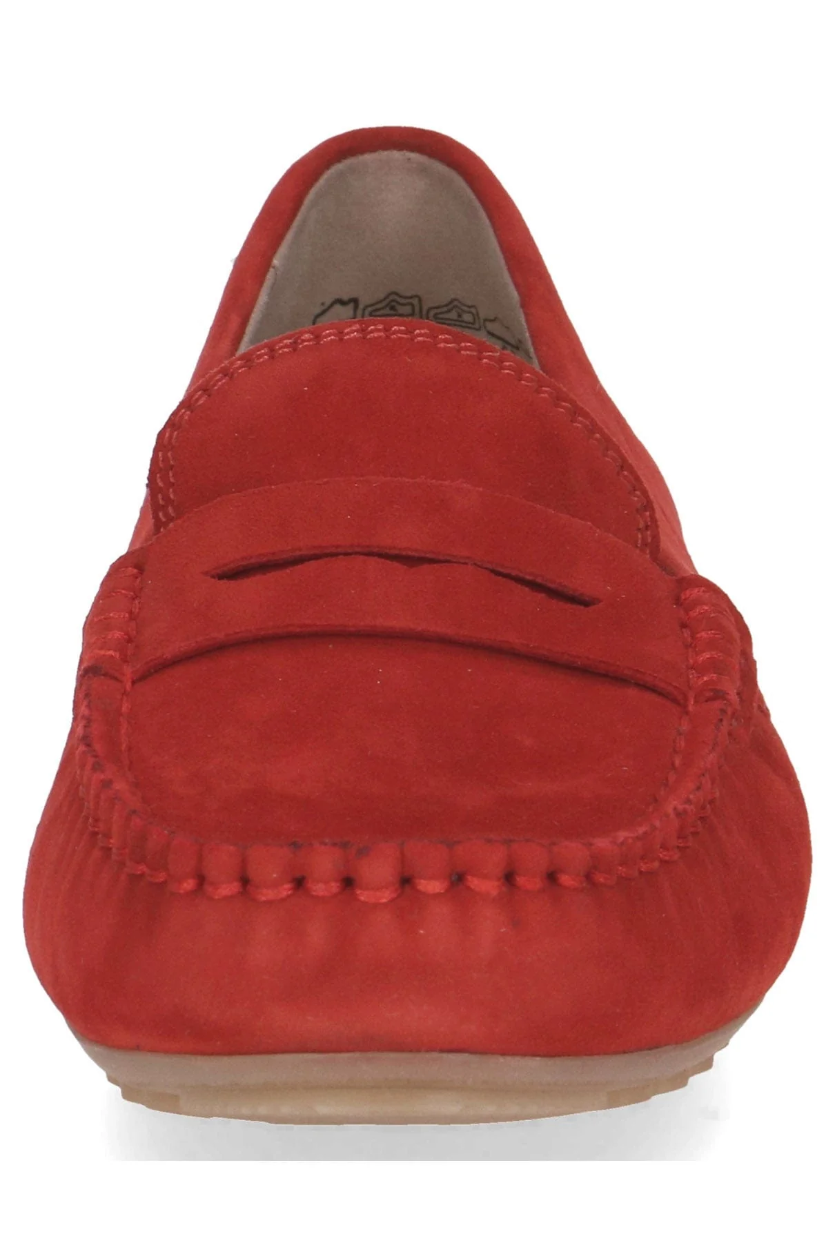 Leather Suede Moccasin Shoes - Red Suede - Image 3