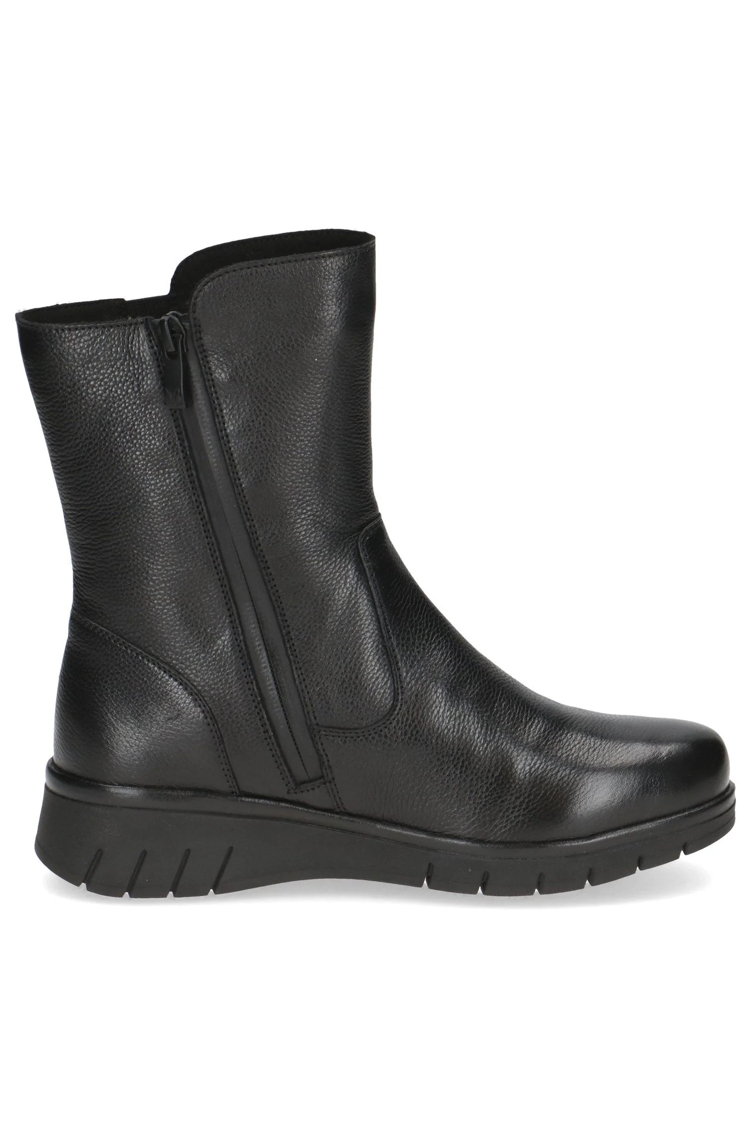 Leather TEX & BLUE GRIP Wide Fit Boots - Black Nappa - Image 2
