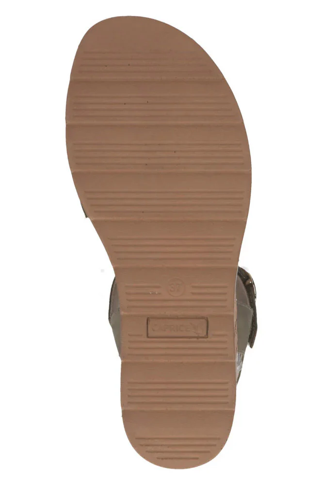 Leather Wedge Sandals - Olive Nubuck - Image 4