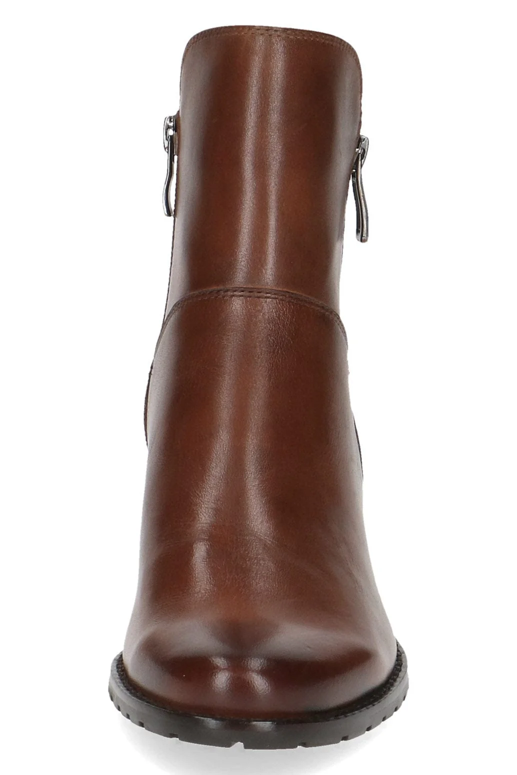 Leather Wide Fit Ankle Boots - Cognac Nappa - Image 5
