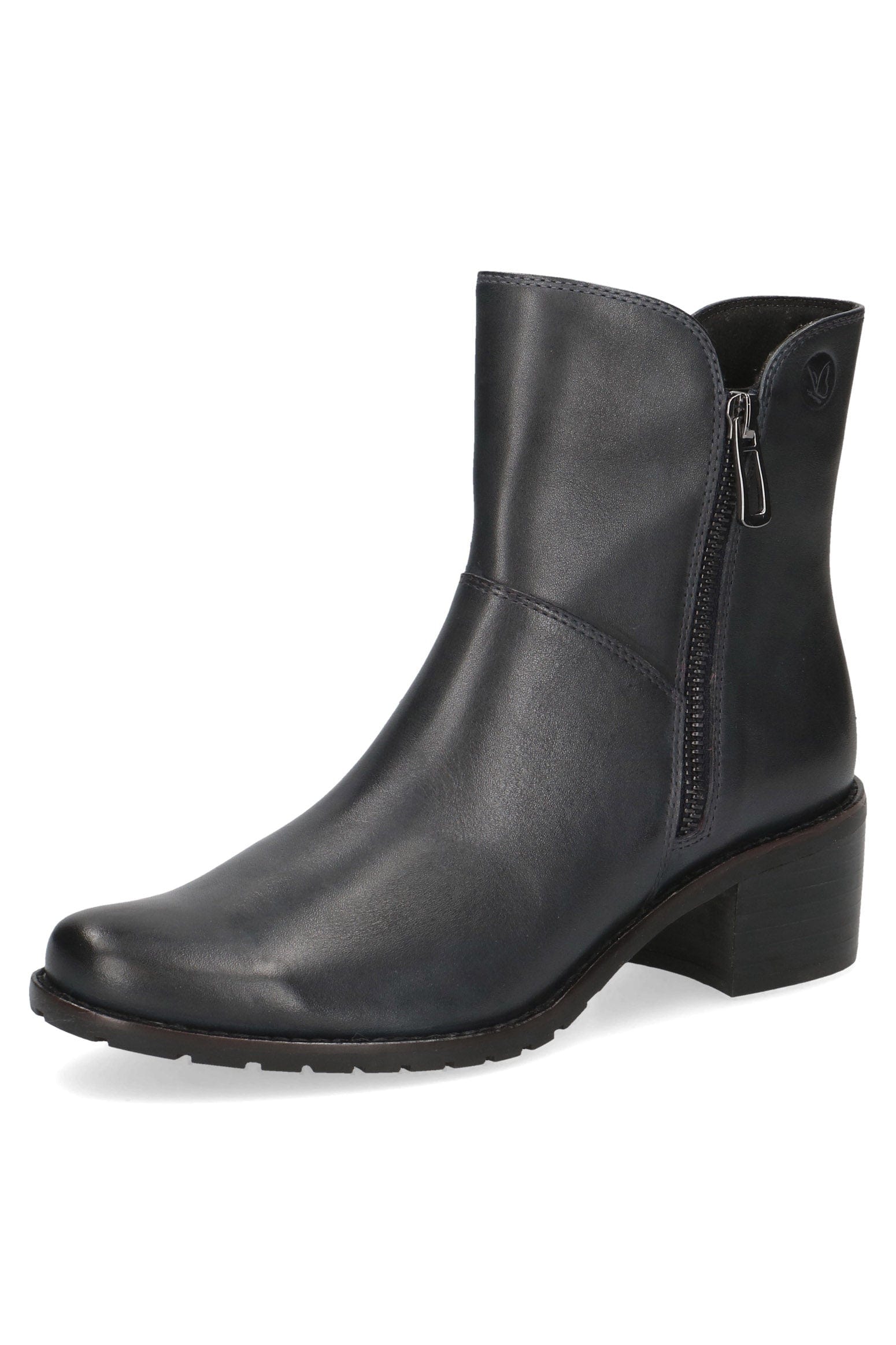 Leather Wide Fit Ankle Boots - Ocean Nappa - Image 3