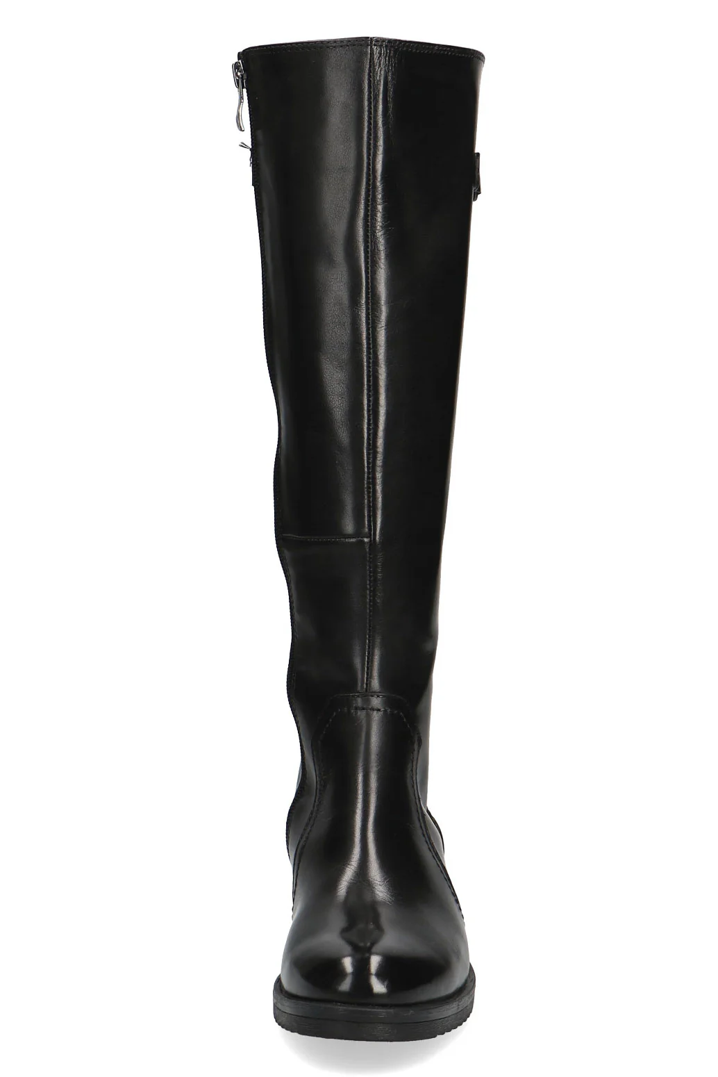Leather/Suede Back Wide Fit BLUE GRIP Knee High Boots - Black Comb - Image 4