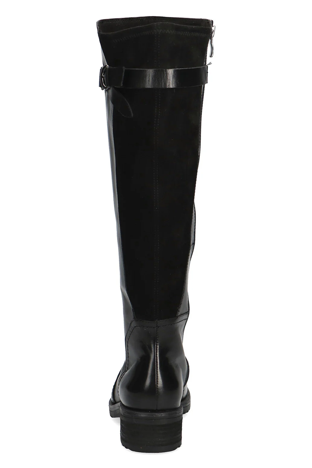 Leather/Suede Back Wide Fit BLUE GRIP Knee High Boots - Black Comb - Image 6