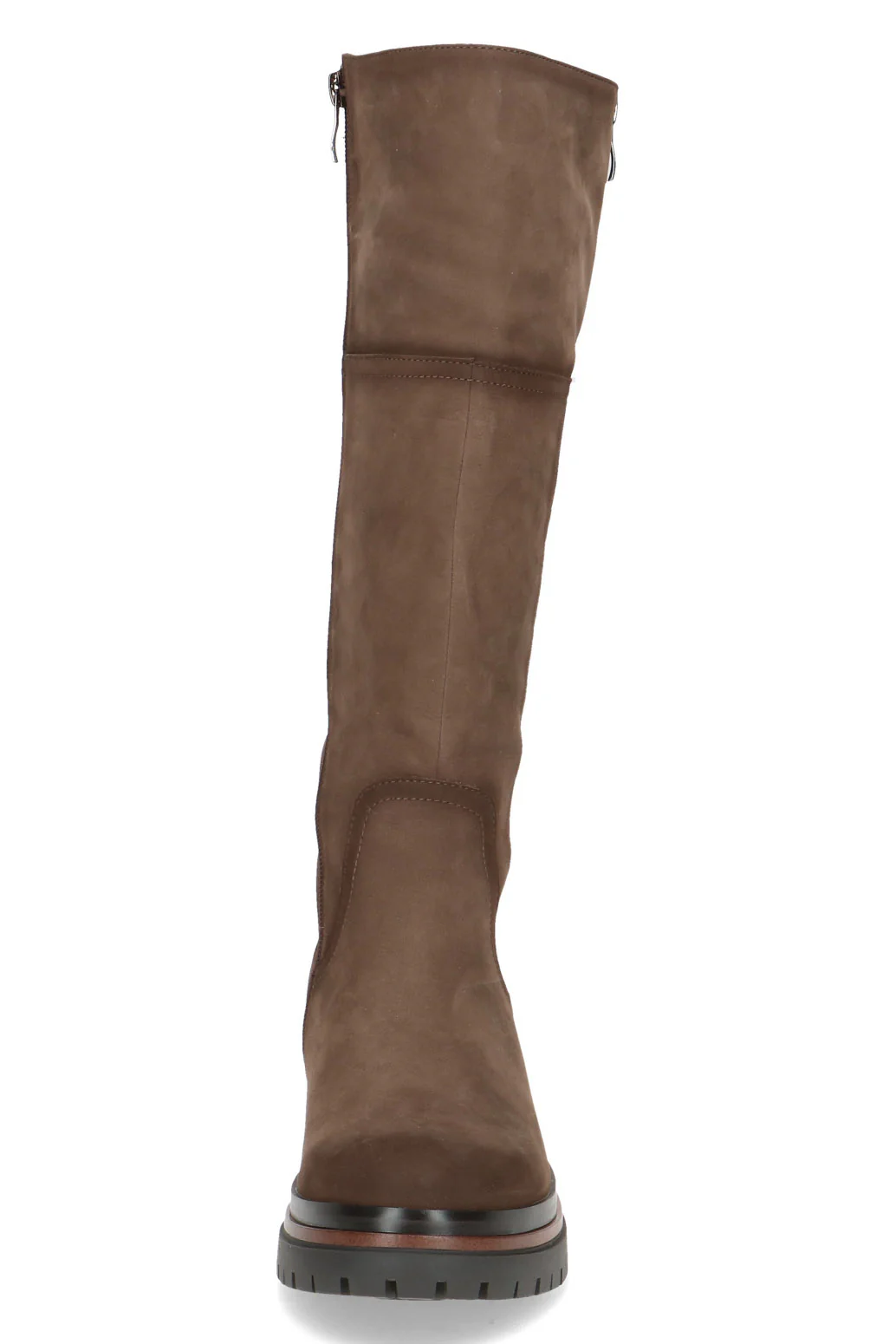 Nubuck Leather BLUE GRIP Knee High Boots - Taupe - Image 4