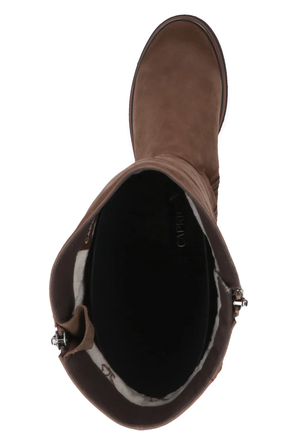 Nubuck Leather BLUE GRIP Knee High Boots - Taupe - Image 5