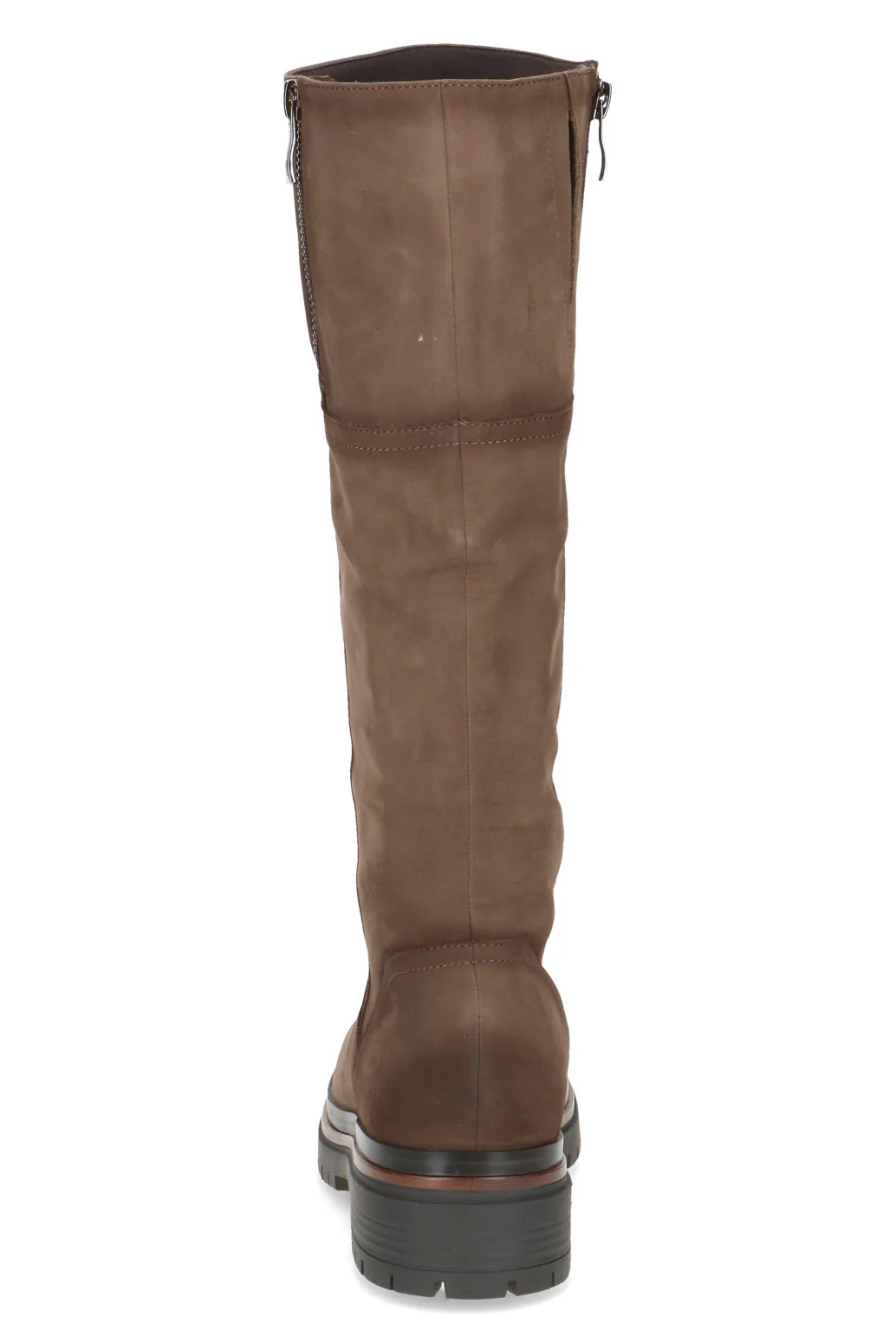 Nubuck Leather BLUE GRIP Knee High Boots - Taupe - Image 6