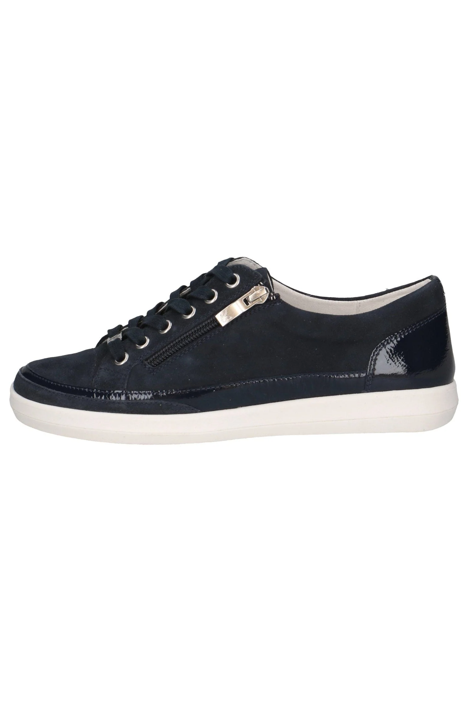 Suede Leather Pumps with Zip - Ocean Comb