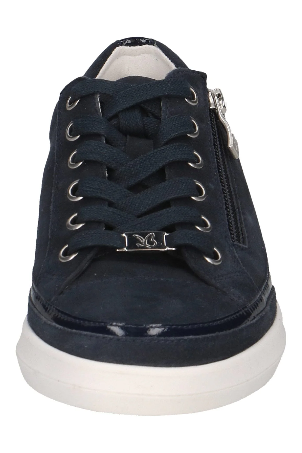 Suede Leather Pumps with Zip - Ocean Comb - Image 3