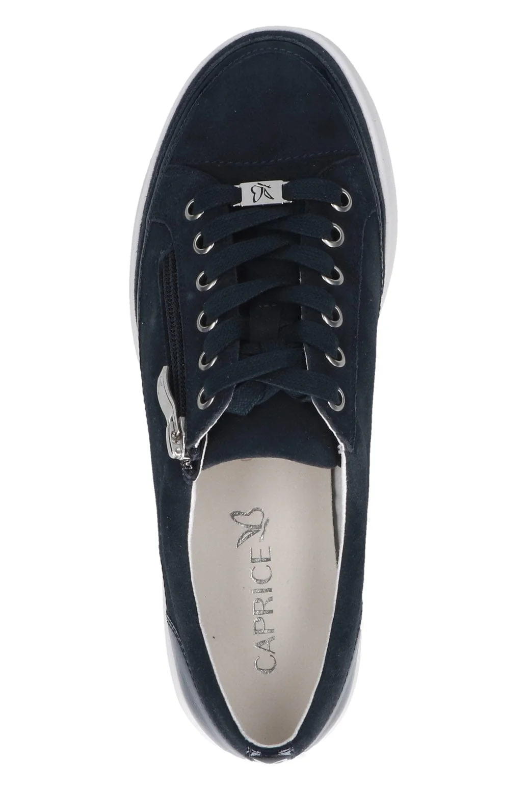 Suede Leather Pumps with Zip - Ocean Comb - Image 4