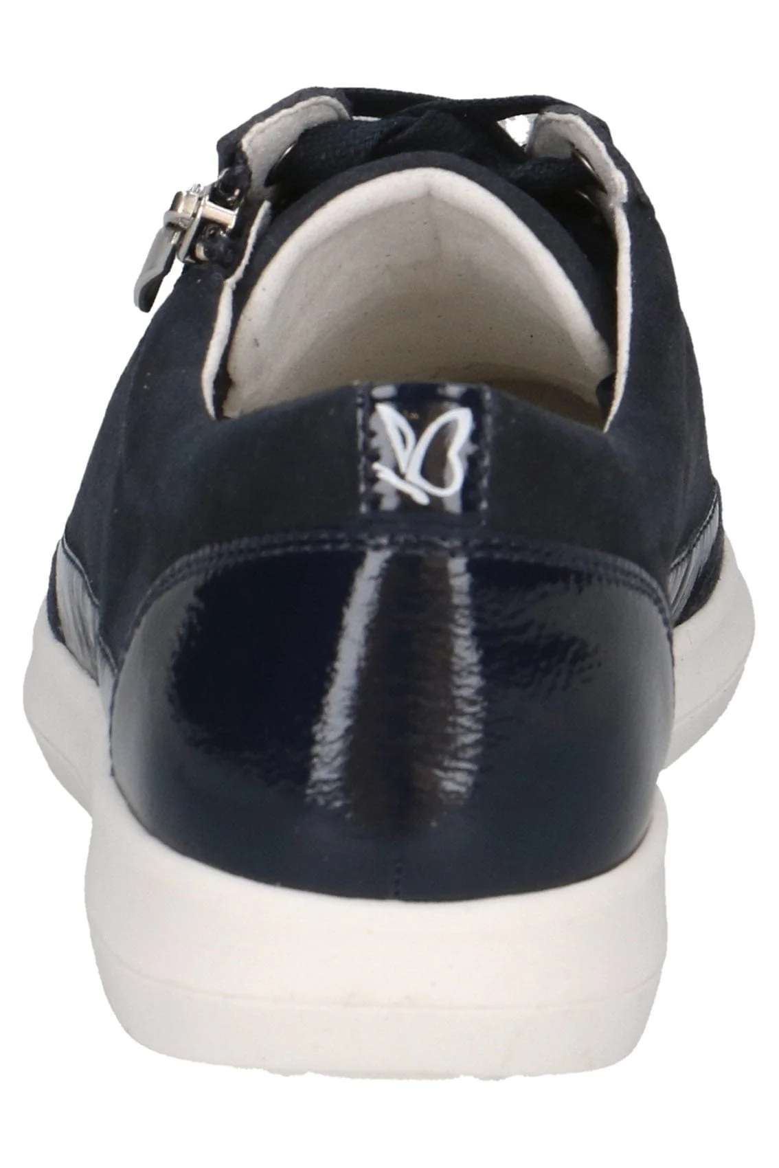 Suede Leather Pumps with Zip - Ocean Comb - Image 5