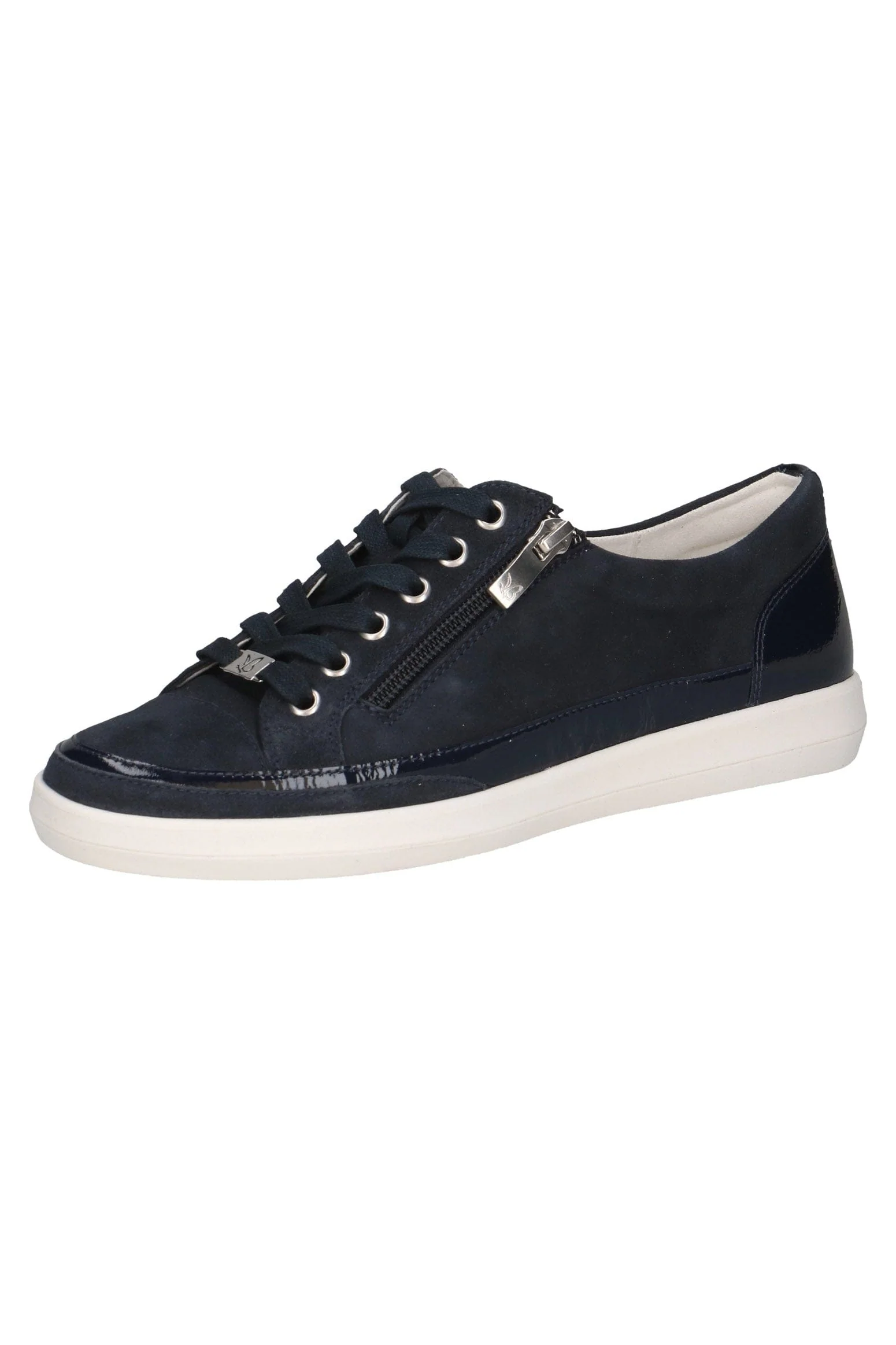 Suede Leather Pumps with Zip - Ocean Comb - Image 6
