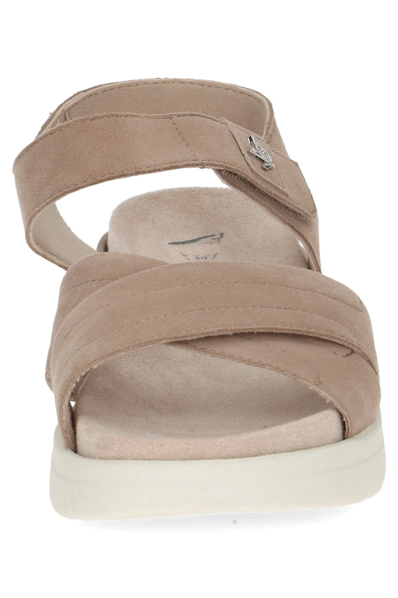 Wide Fit Flatform Sandals - Bark Suede - Image 3