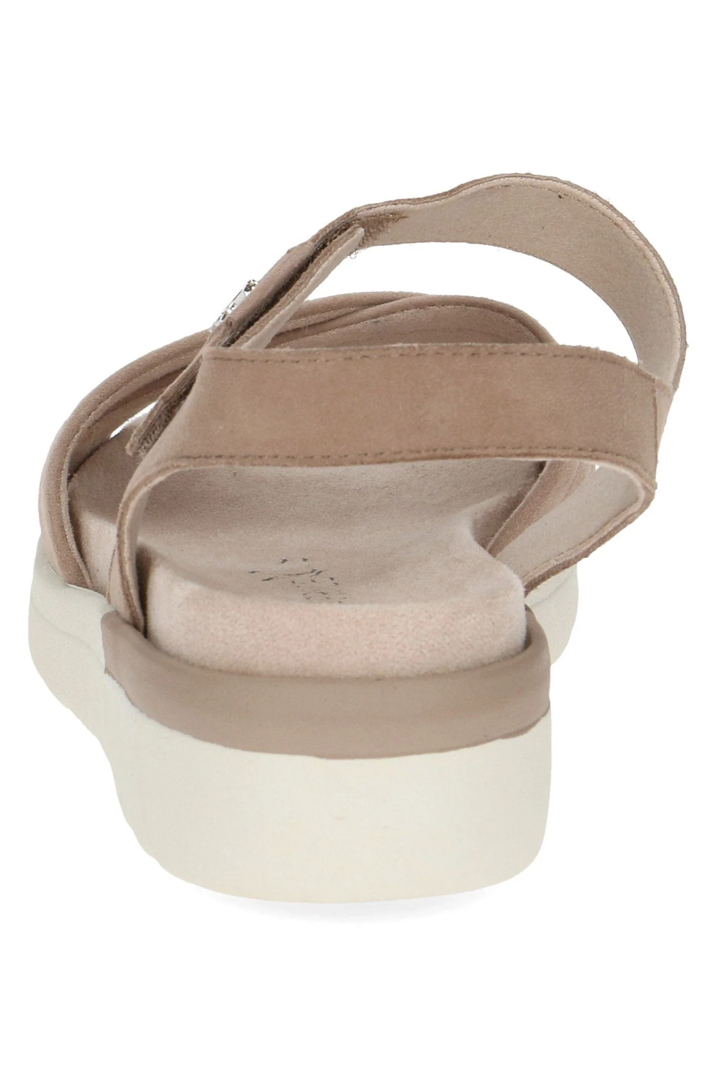 Wide Fit Flatform Sandals - Bark Suede - Image 4