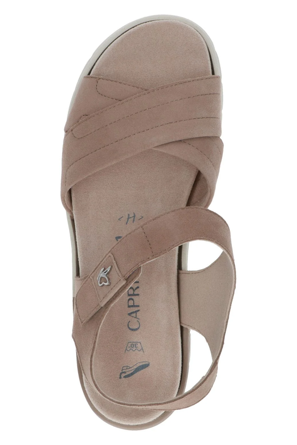 Wide Fit Flatform Sandals - Bark Suede - Image 5