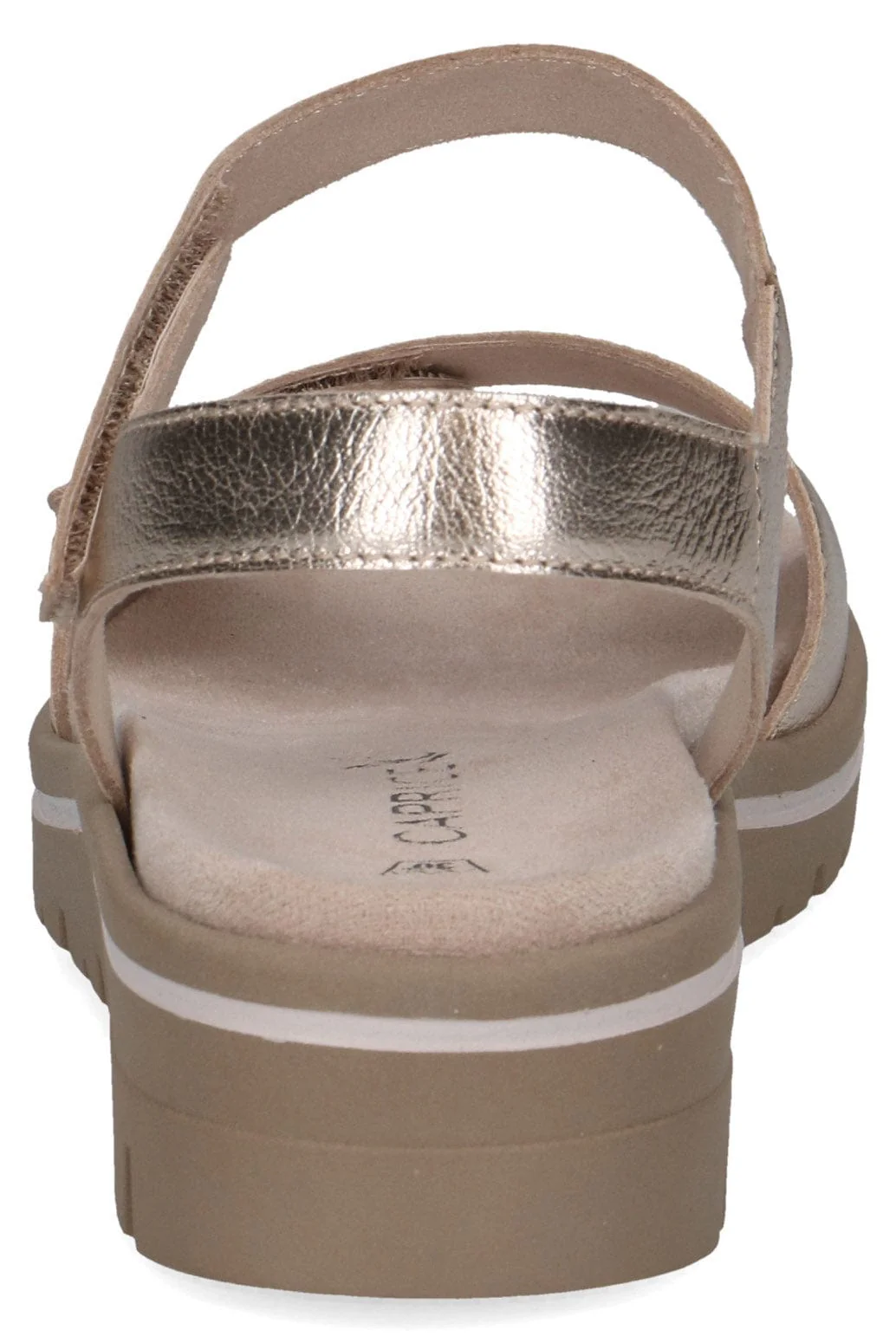 Wide Fit Leather Sandals - Platin Metal - Image 5