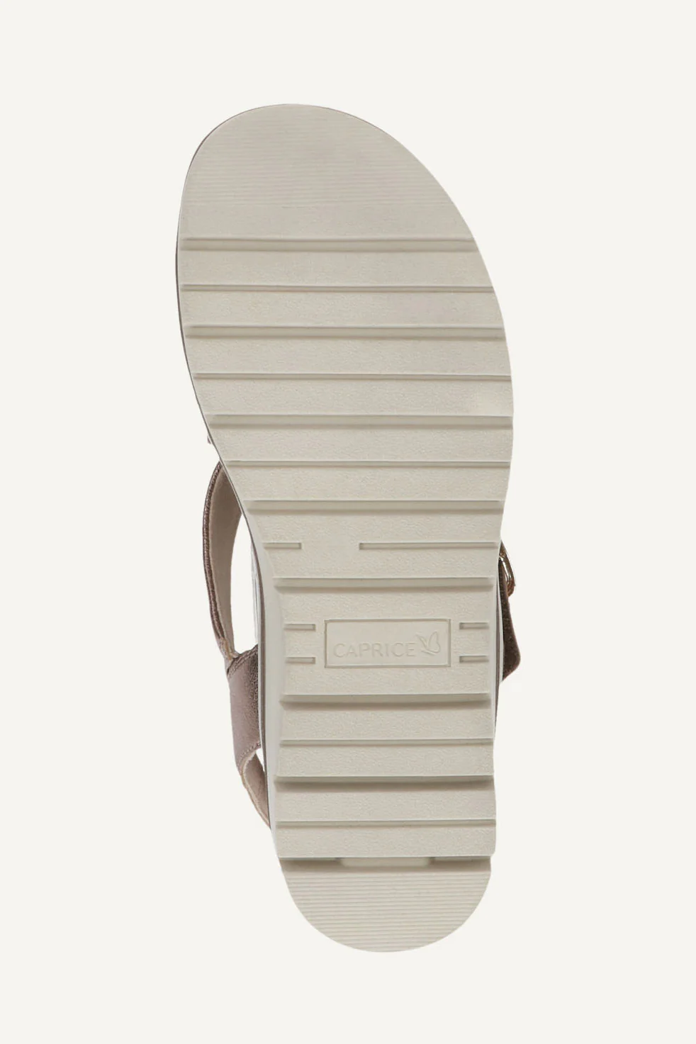 Wide Fit Metallic Criss-cross Leather Sandals - Taupe Metallic - Image 5